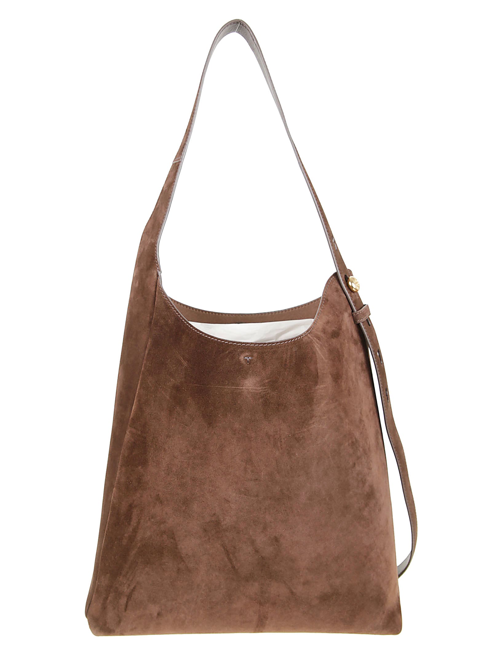Tory Burch Suede Hobo Bag Adjustable Strap In Brown