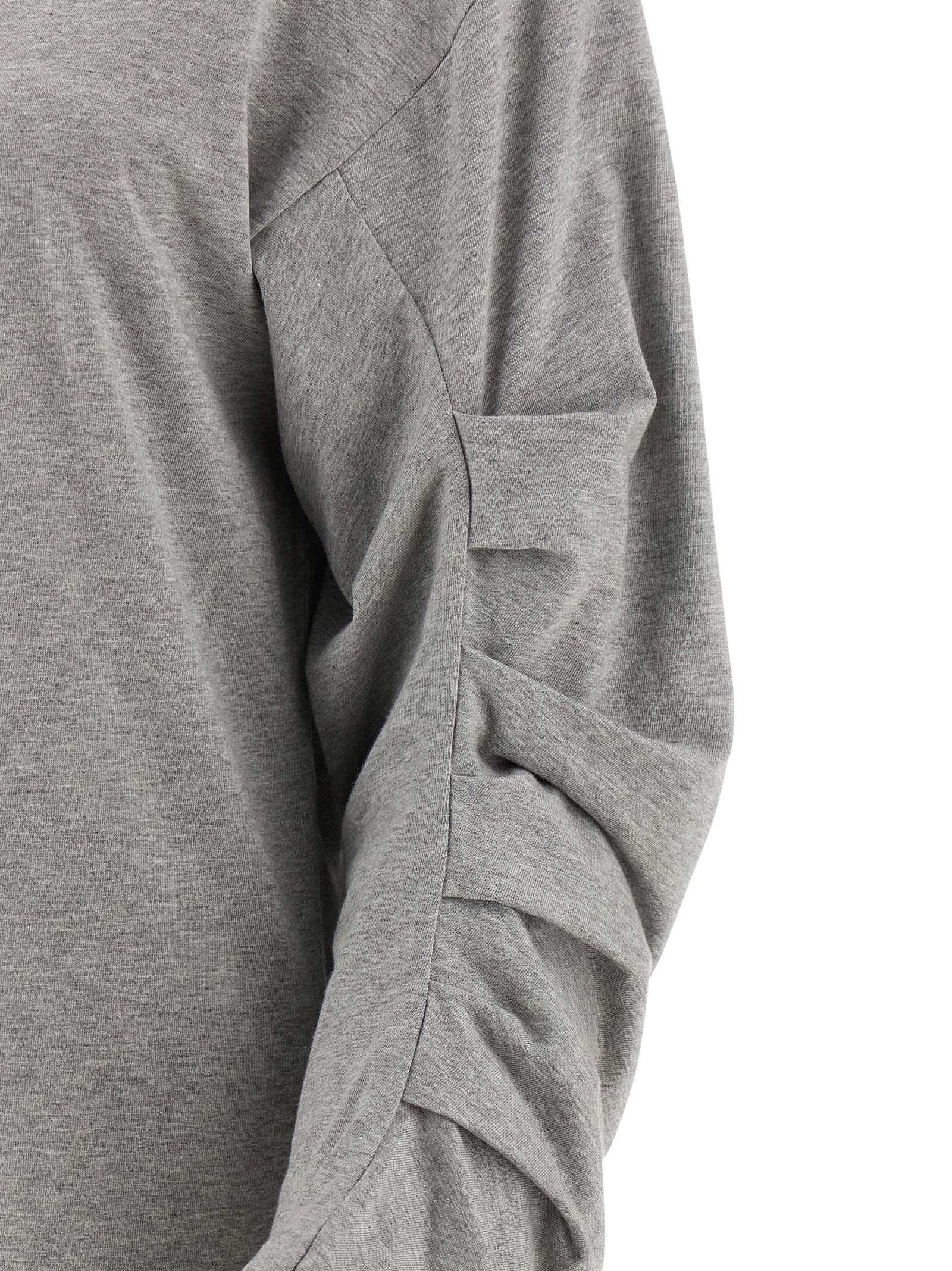 Dries Van Noten Relaxed Fit Long Sleeve Crew Neck Top In Gray