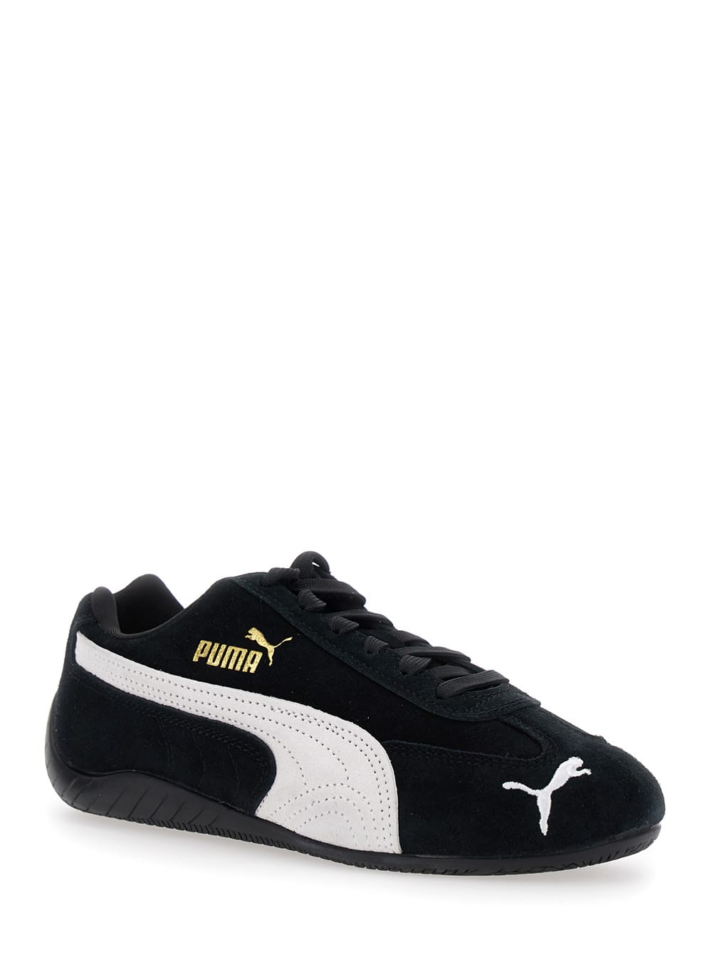 Puma 'speedcat' Black Sneakers With Logo Print On The Side And Logo Lettering On The Side In Black