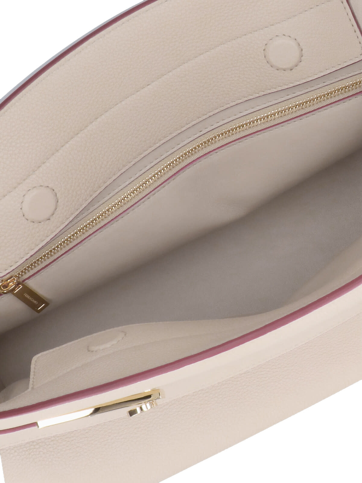 Ferragamo 'hug Soft' Large Crossbody Bag In Beige