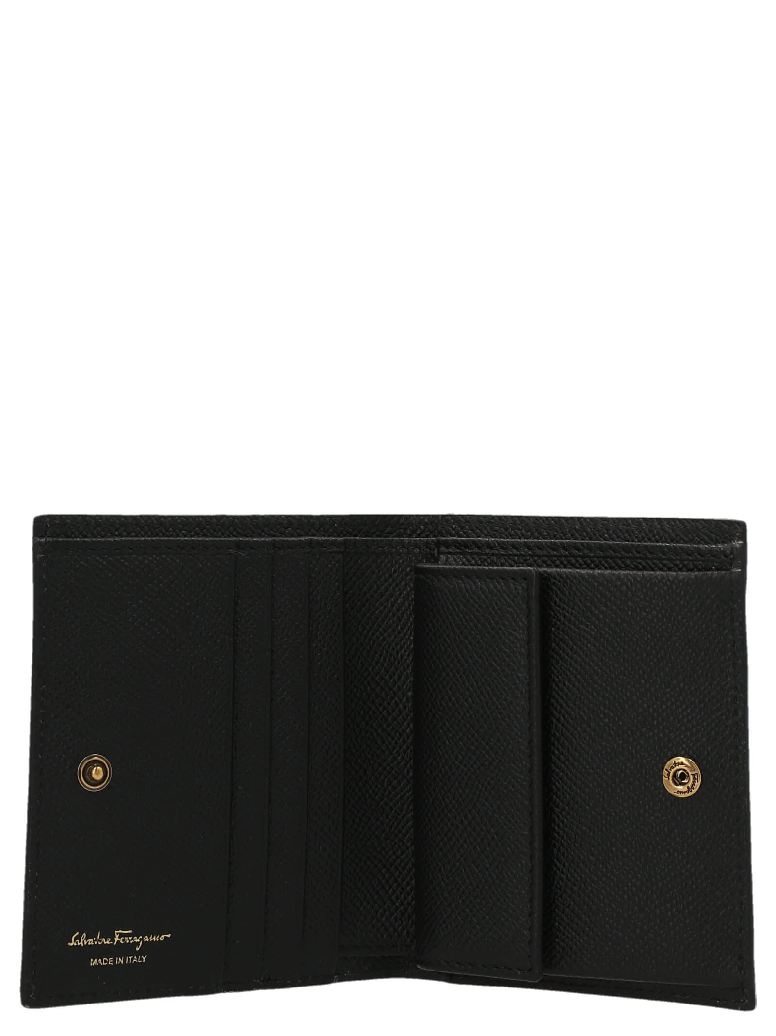 Shop Ferragamo Gancini Wallet In Black