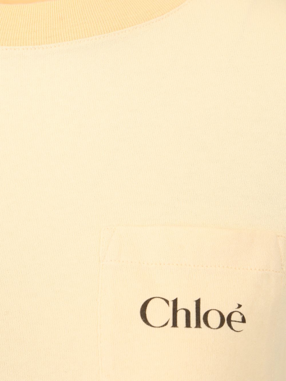 Shop Chloé Logo T-shirt In Yellow