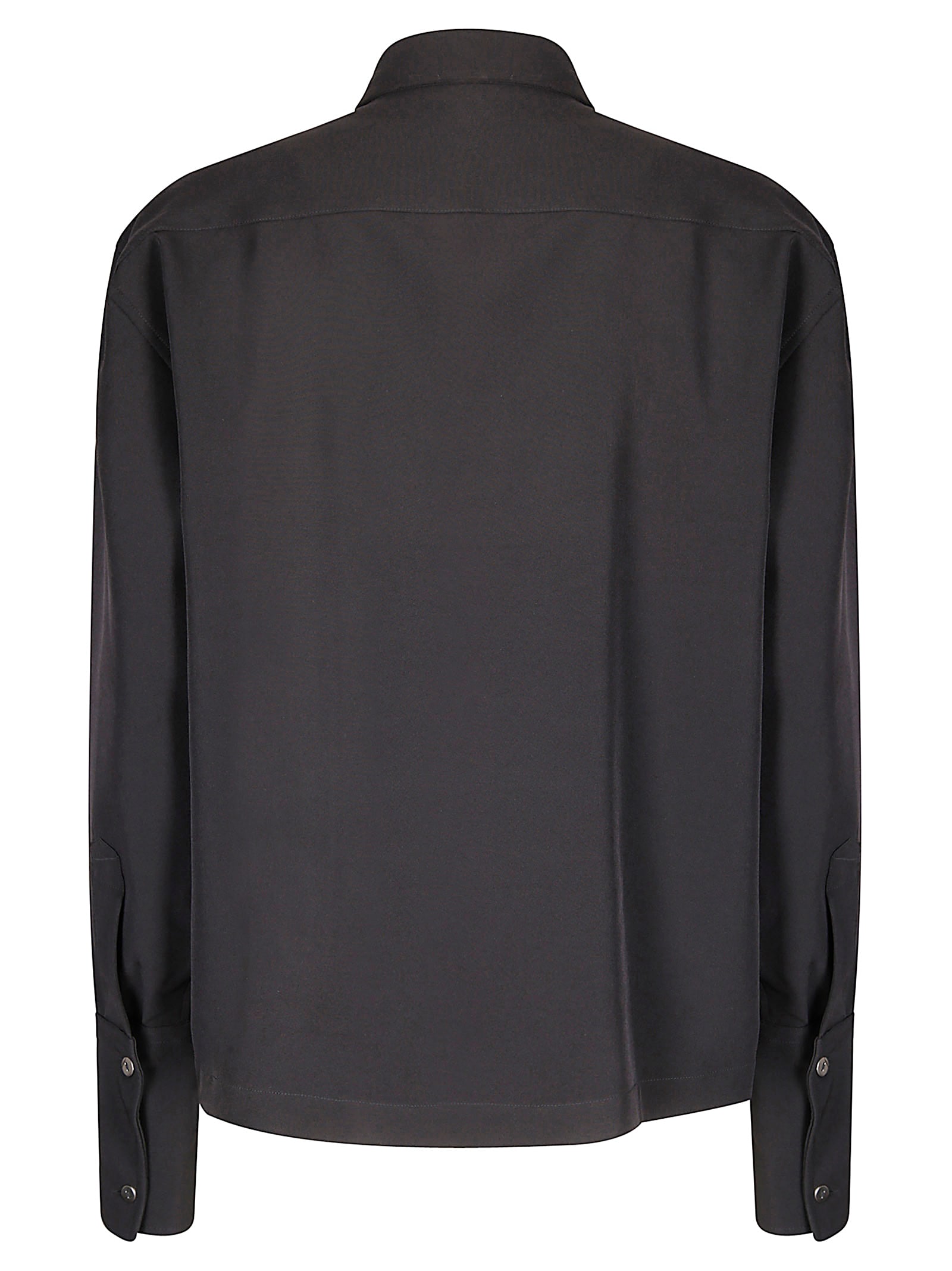 The Latest Black Long-sleeved Shirt With Classic Collar In Black