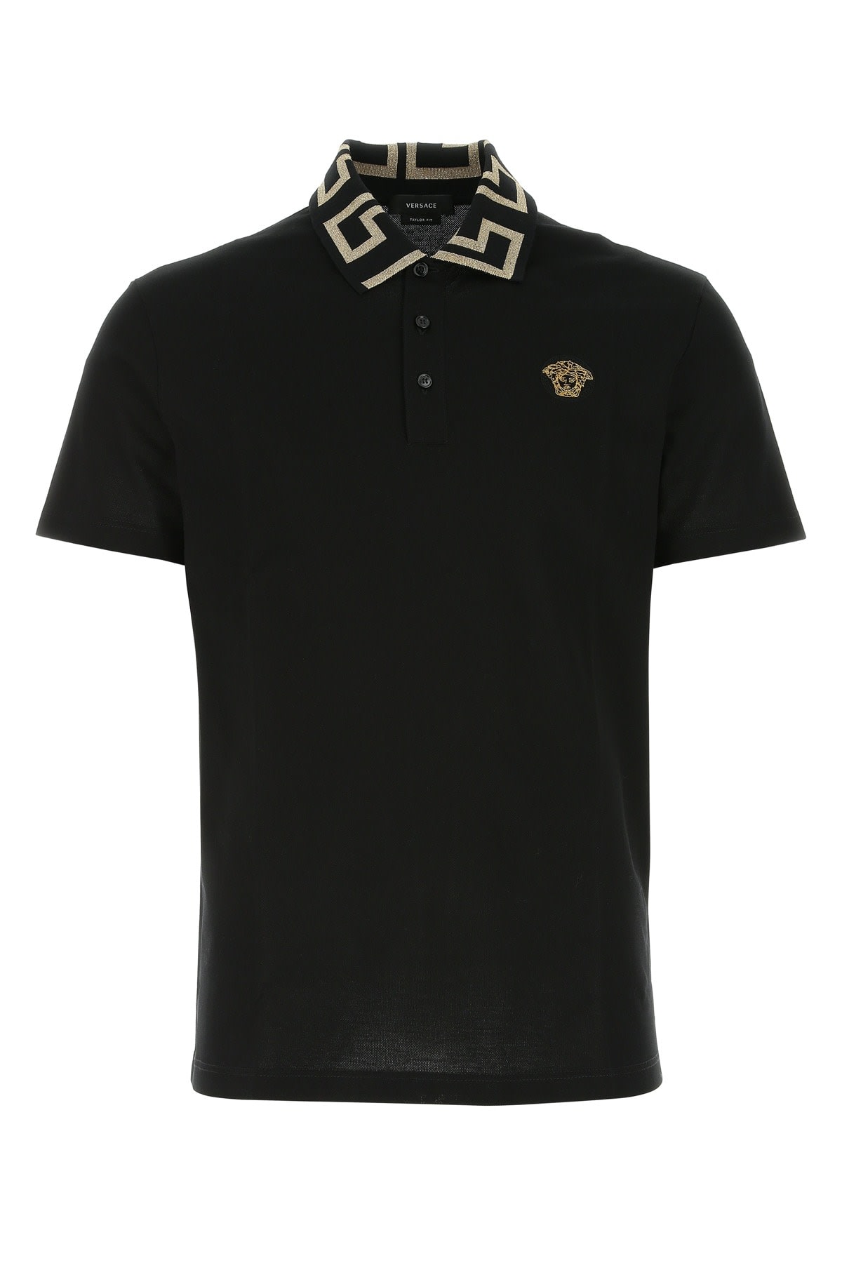 Shop Versace Polo In Black