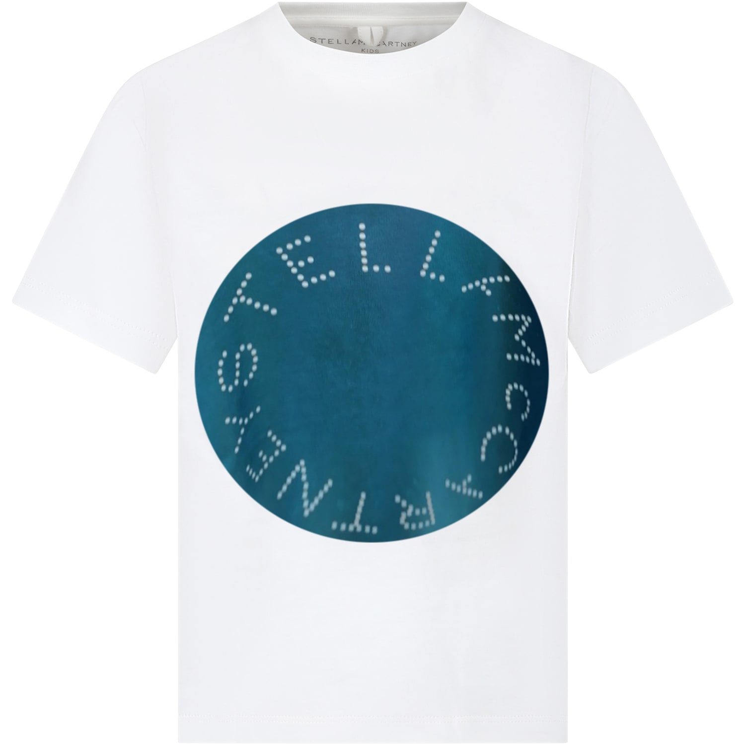 Stella Mccartney Kids' White T-shirt For Girl With Logo