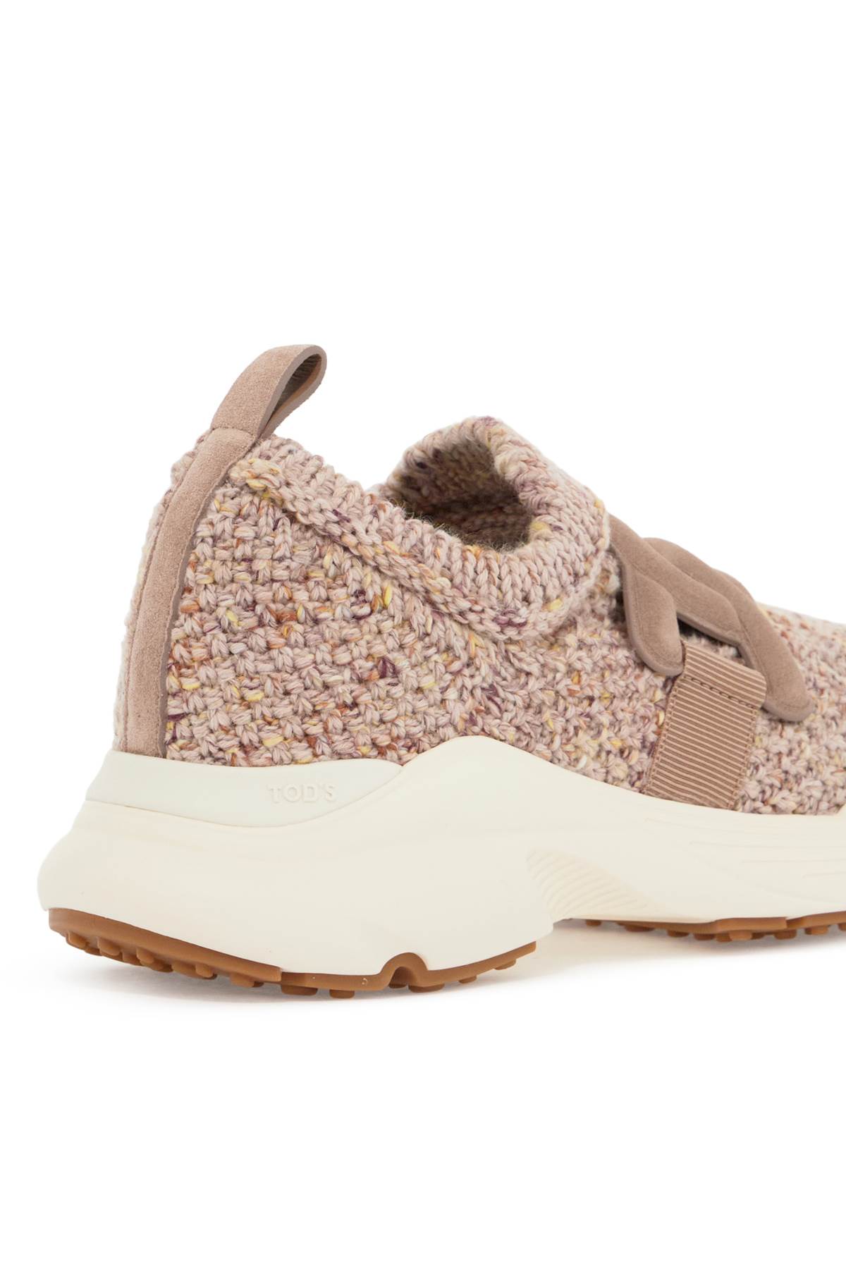 Shop Tod's Knit Kate Sneakers In Rosa Lingerie (pink)