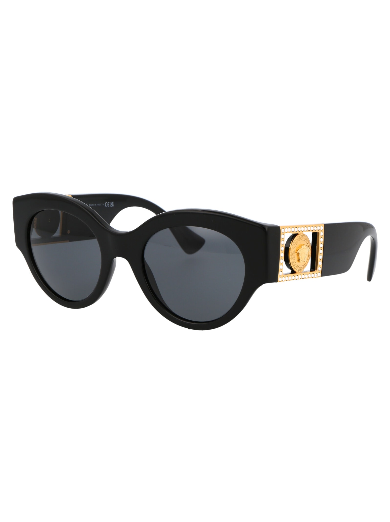 Shop Versace 0ve4438b Sunglasses In Gb1/87 Black