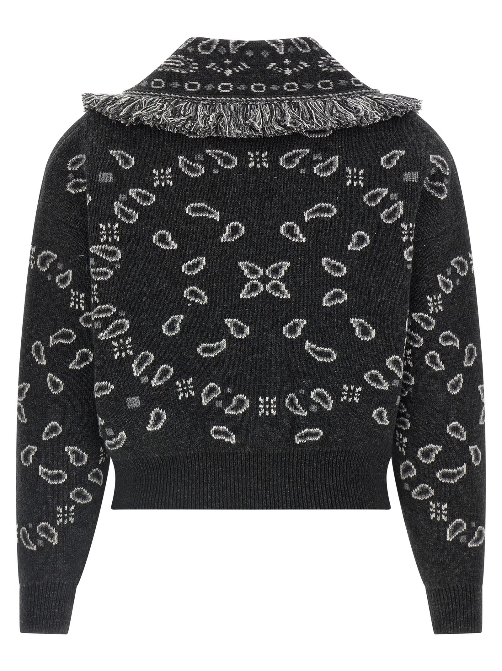 Alanui Icon Bomber Cardigan In Black