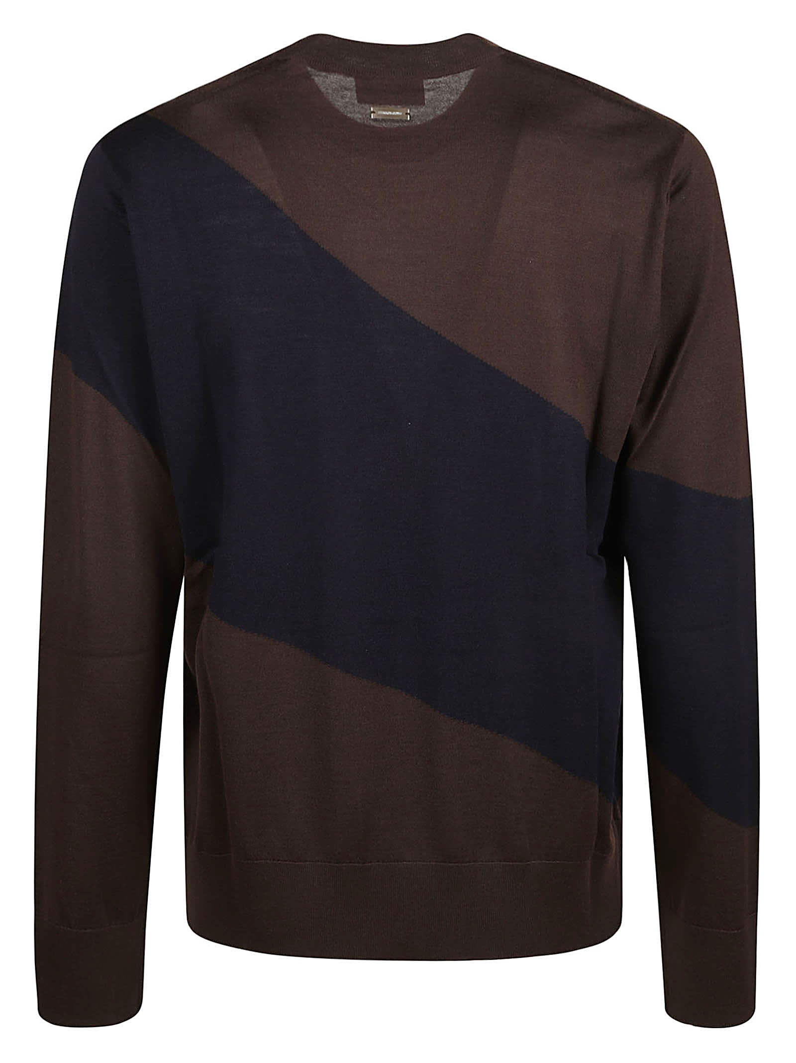 Shop Ferragamo Round Neck Sweater In Brown