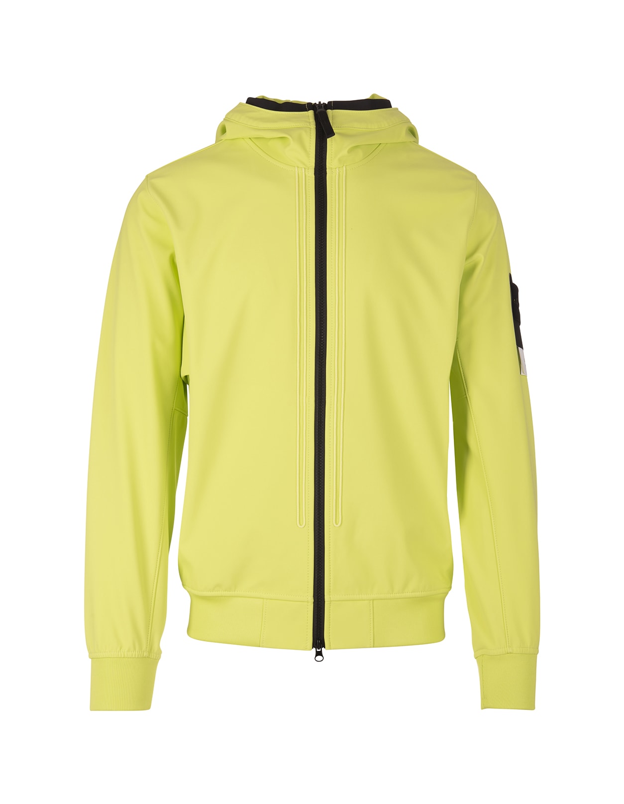 Stone Island Man Fluo Yellow Jacket In Light Soft Shell-r