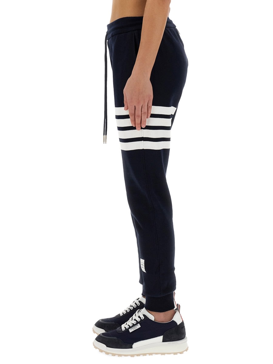 Shop Thom Browne 4bar Track Pants In Blue