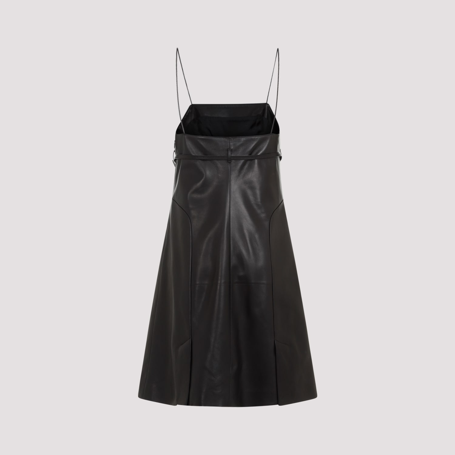 Shop Givenchy Voyou Leather Mini Dress In Black