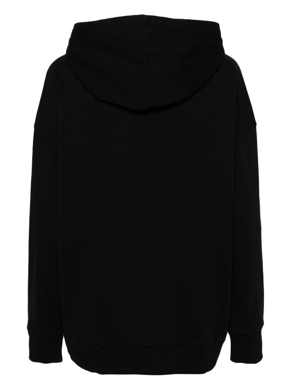 Shop Stella Mccartney Logo Embroidered Drawstring Hoodie In Nero