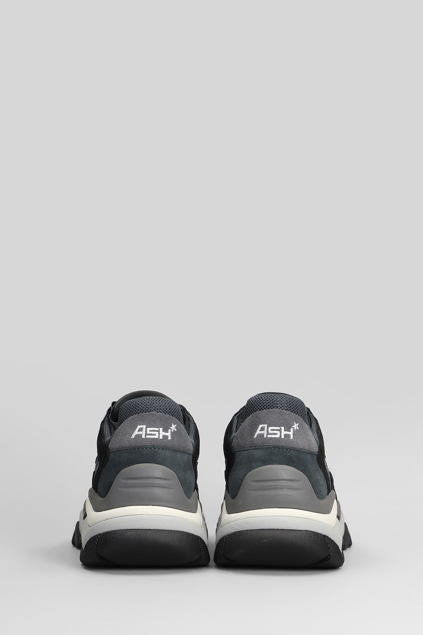 Ash Addict Sneakers In Grey Suede And Fabric In Gray