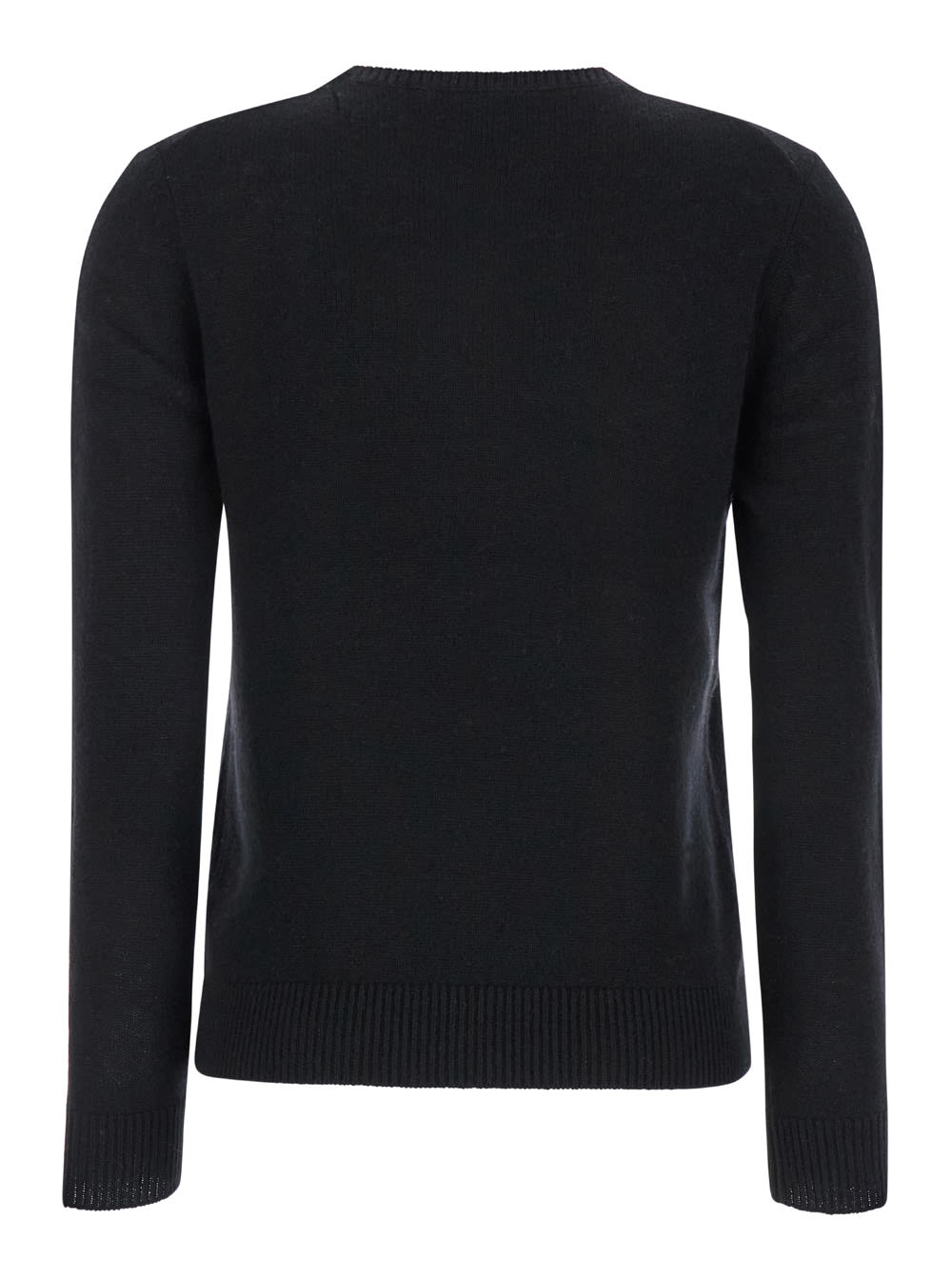 Shop Theory Black Crewneck Sweater In Cashmere Woman