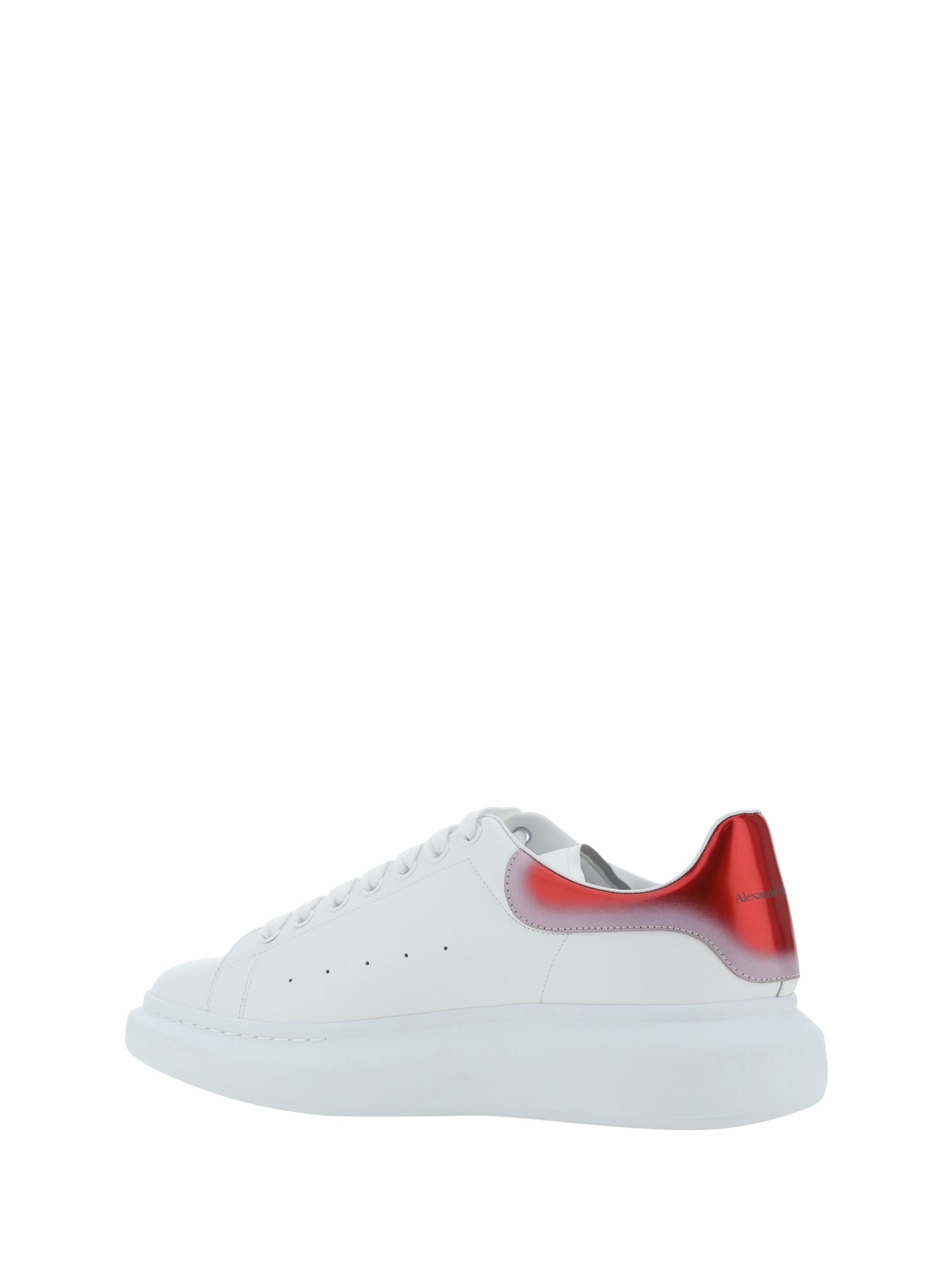 Shop Alexander Mcqueen Sneakers In White/red