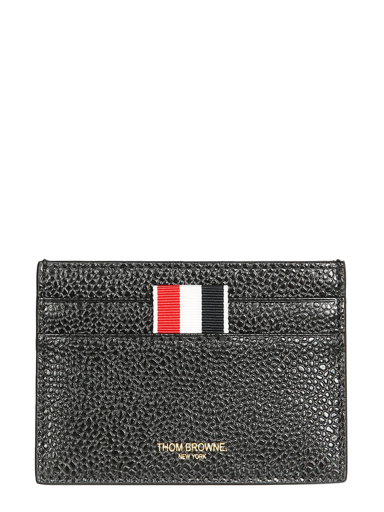 THOM BROWNE CARD HOLDER WITH LOGO,11887724