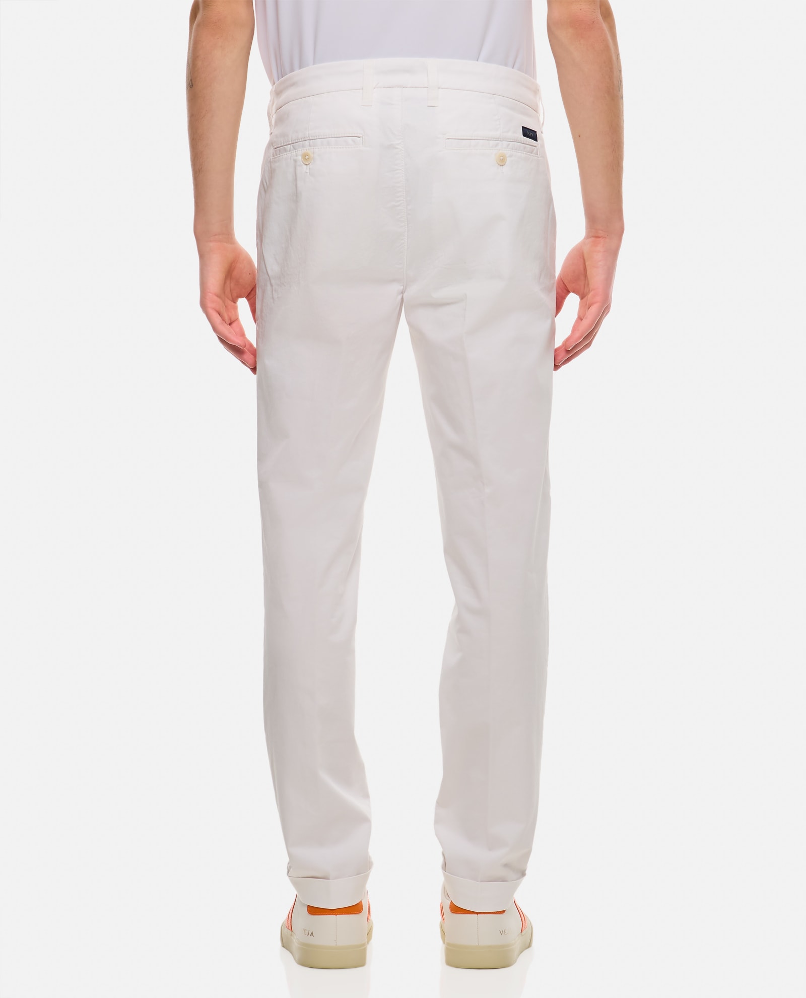 Shop Fay Classic Capri Pants In White
