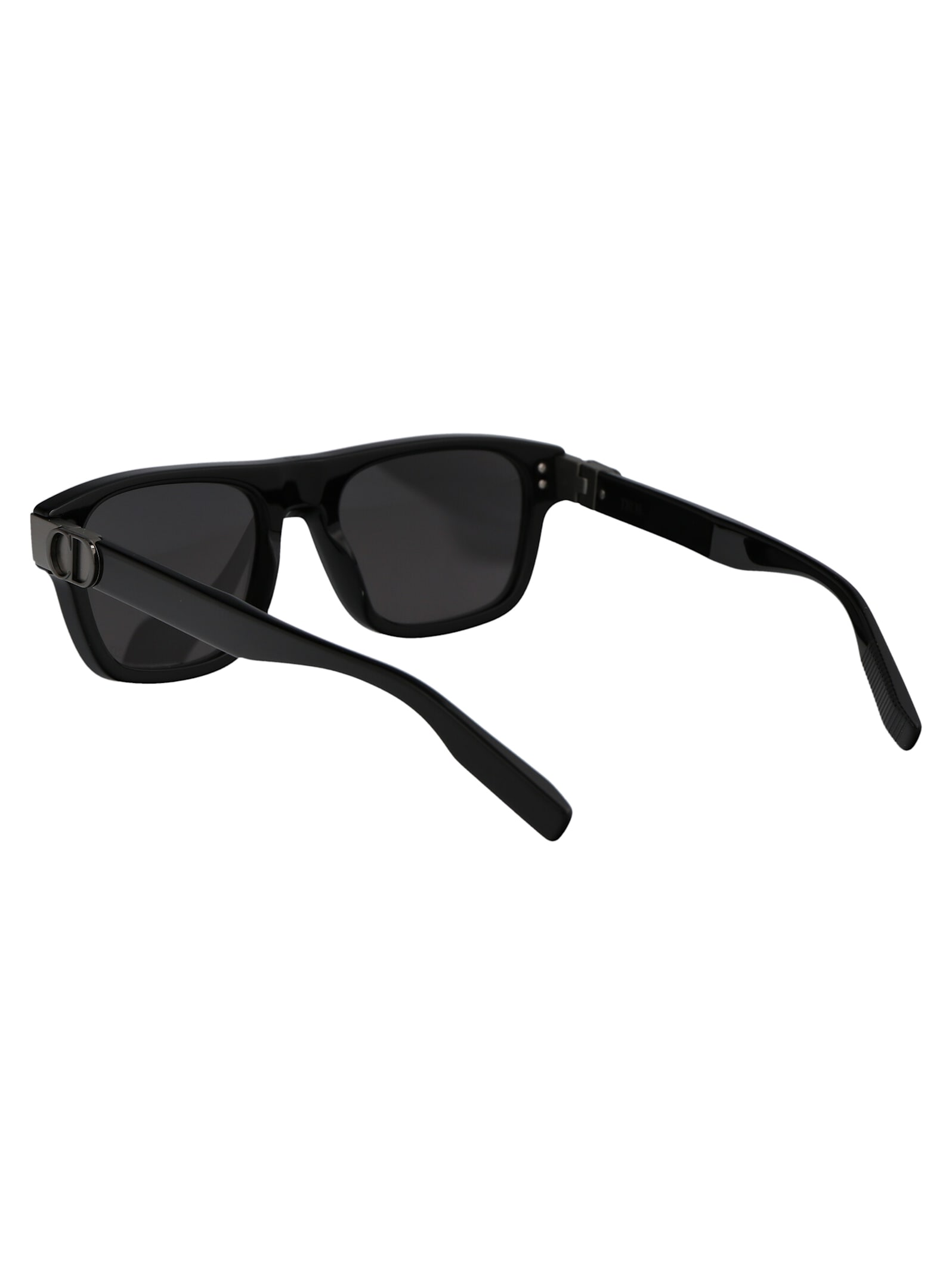 Shop Dior Cd Icon S3i Sunglasses In 14a0 Shiny Black / Smoke