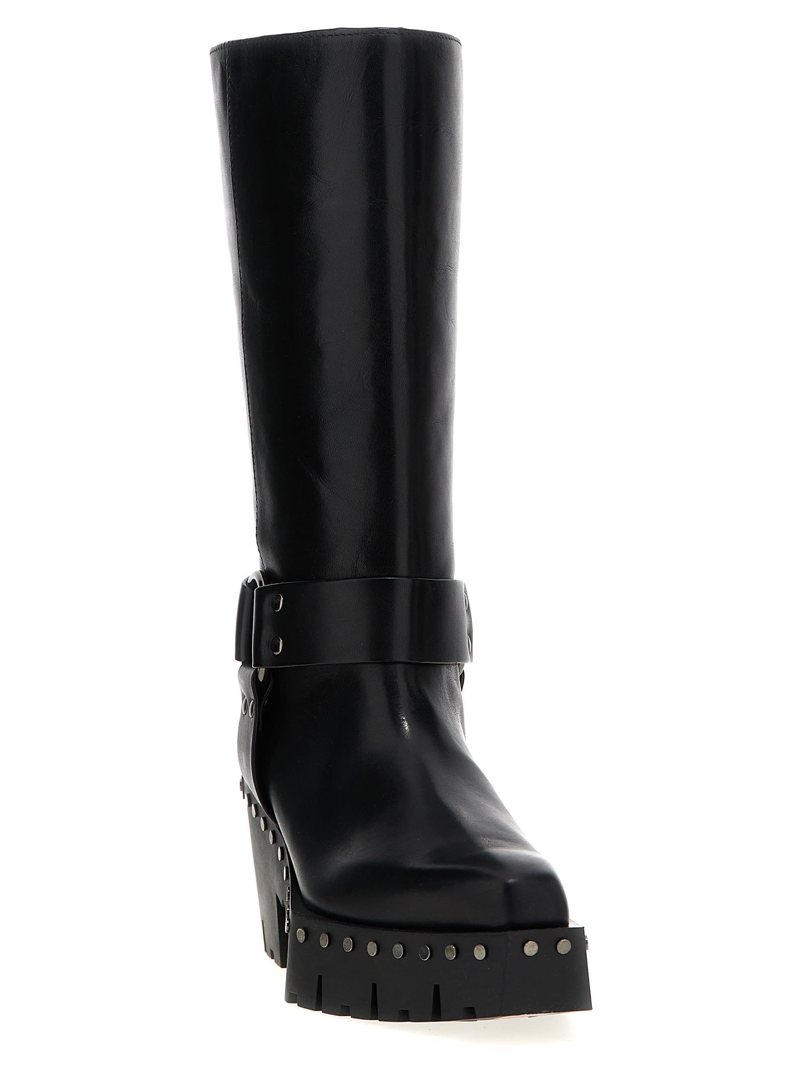 Jimmy Choo Black Quinn Boots In Black