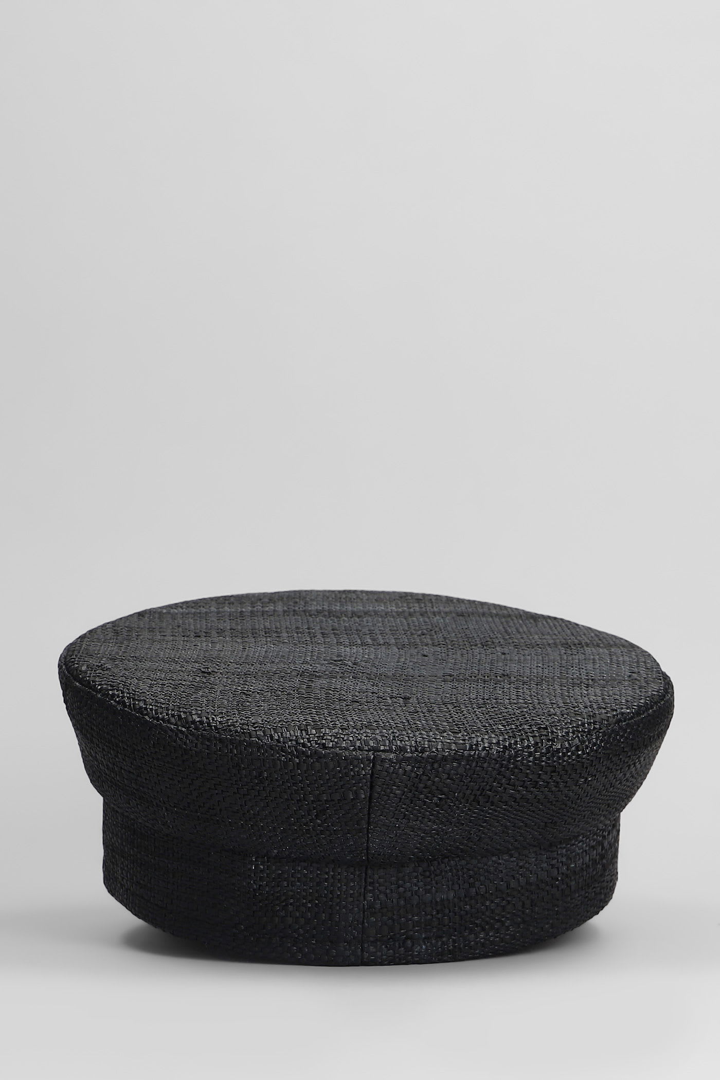 Ruslan Baginskiy Baker Boy Hats In Black Raffia In Black