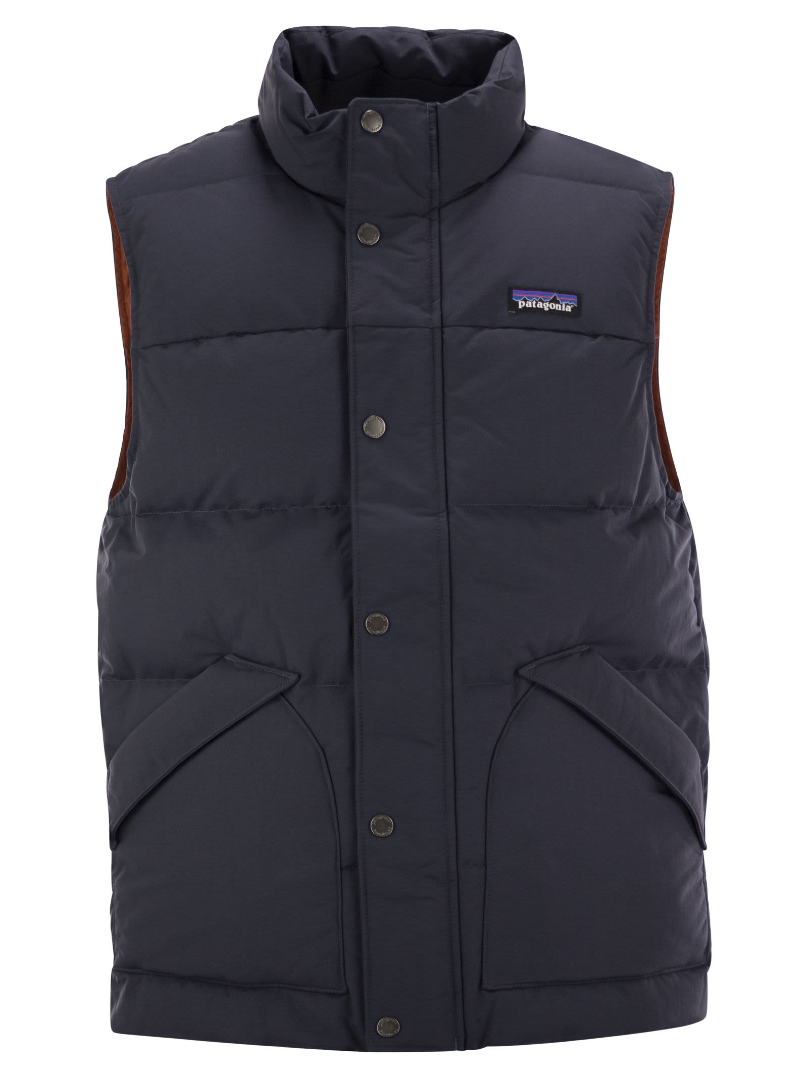 Shop Patagonia Downdrift - Padded Vest In Blue