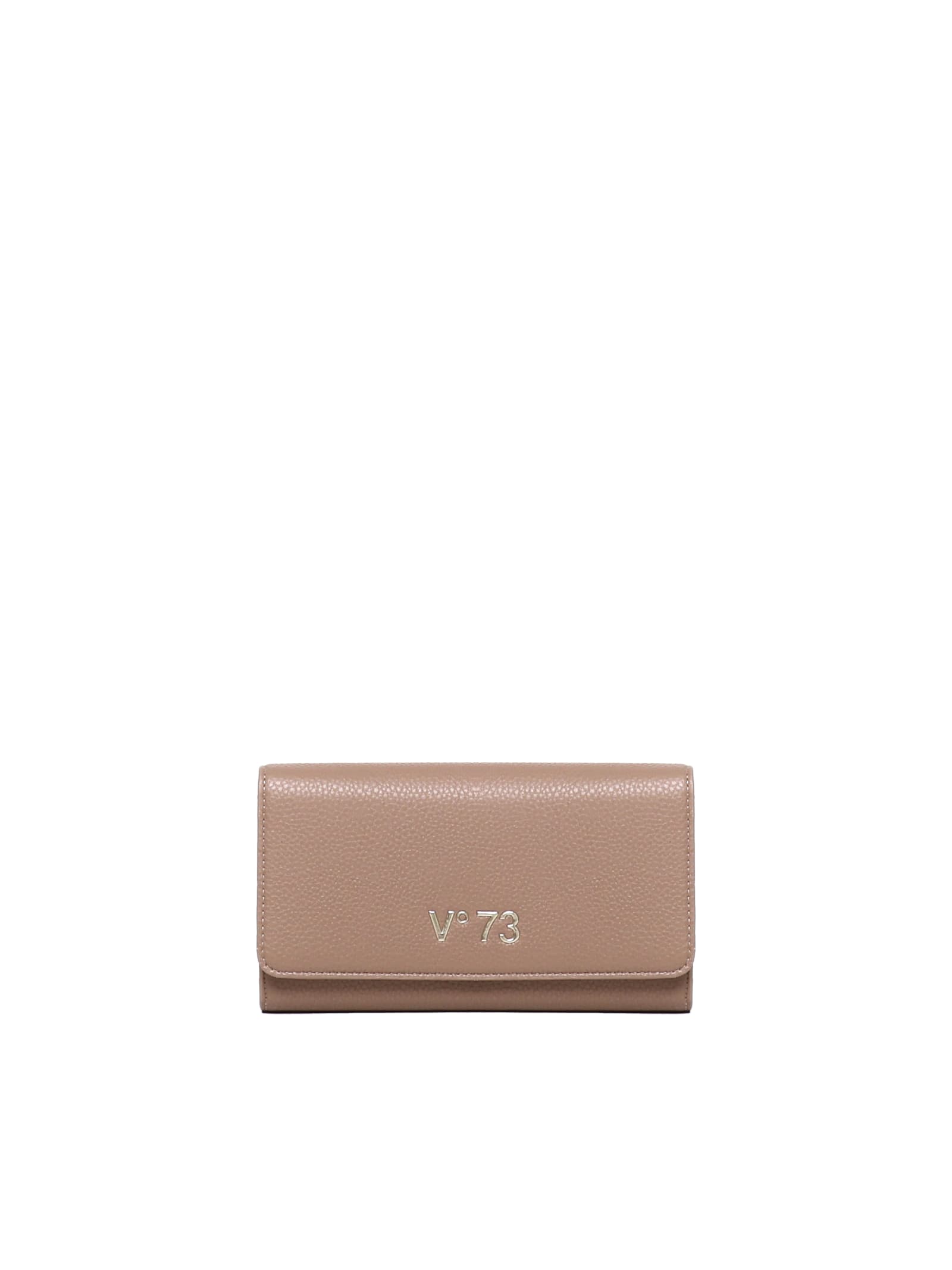 Shop V73 Visia Wallet In Eco-leather In Beige