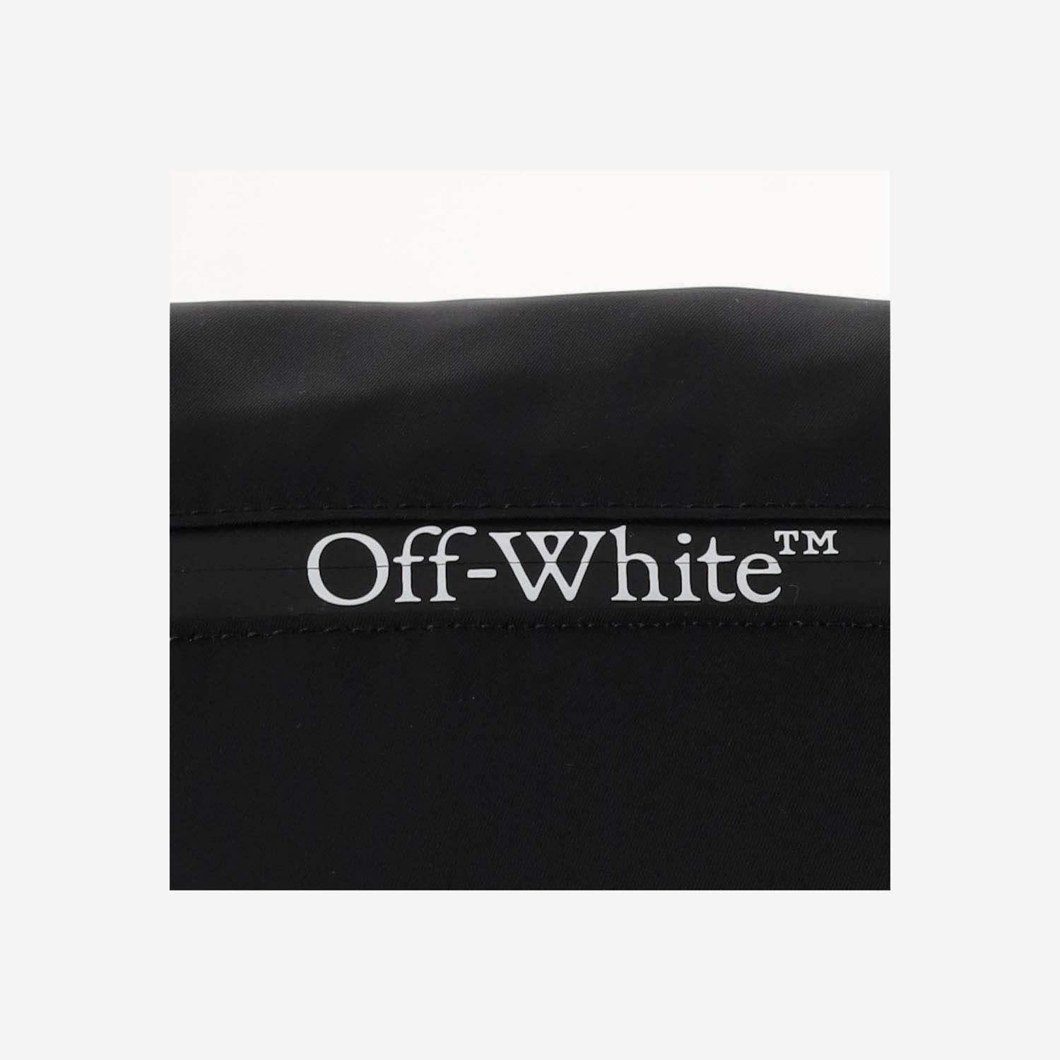 Shop Off-white Technical Jersey Waist Pouch With Logo In Black