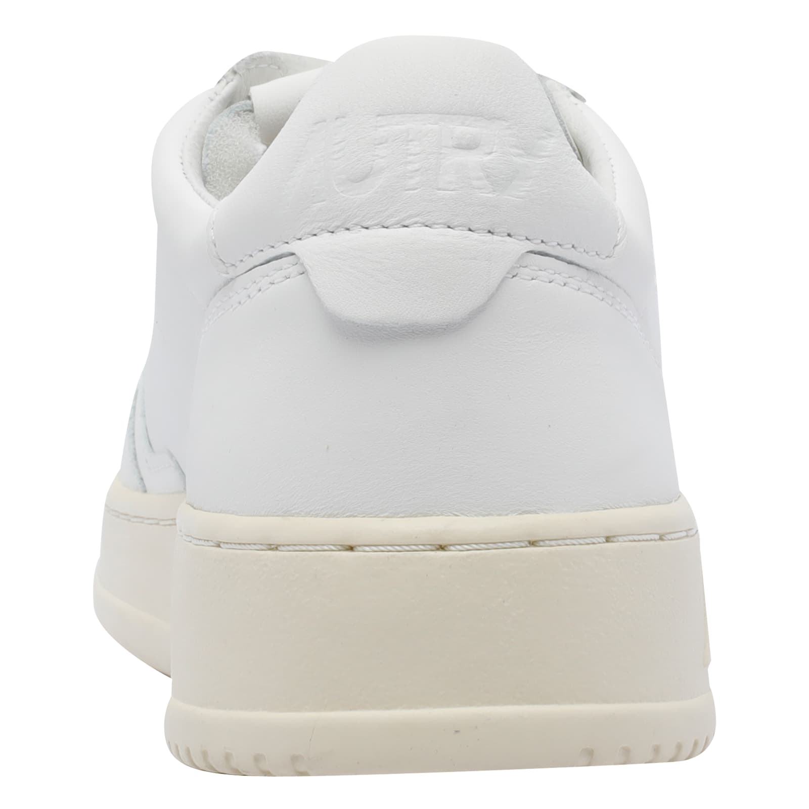 Autry Leather Low-top Sneakers With Perforated Toe Box In White