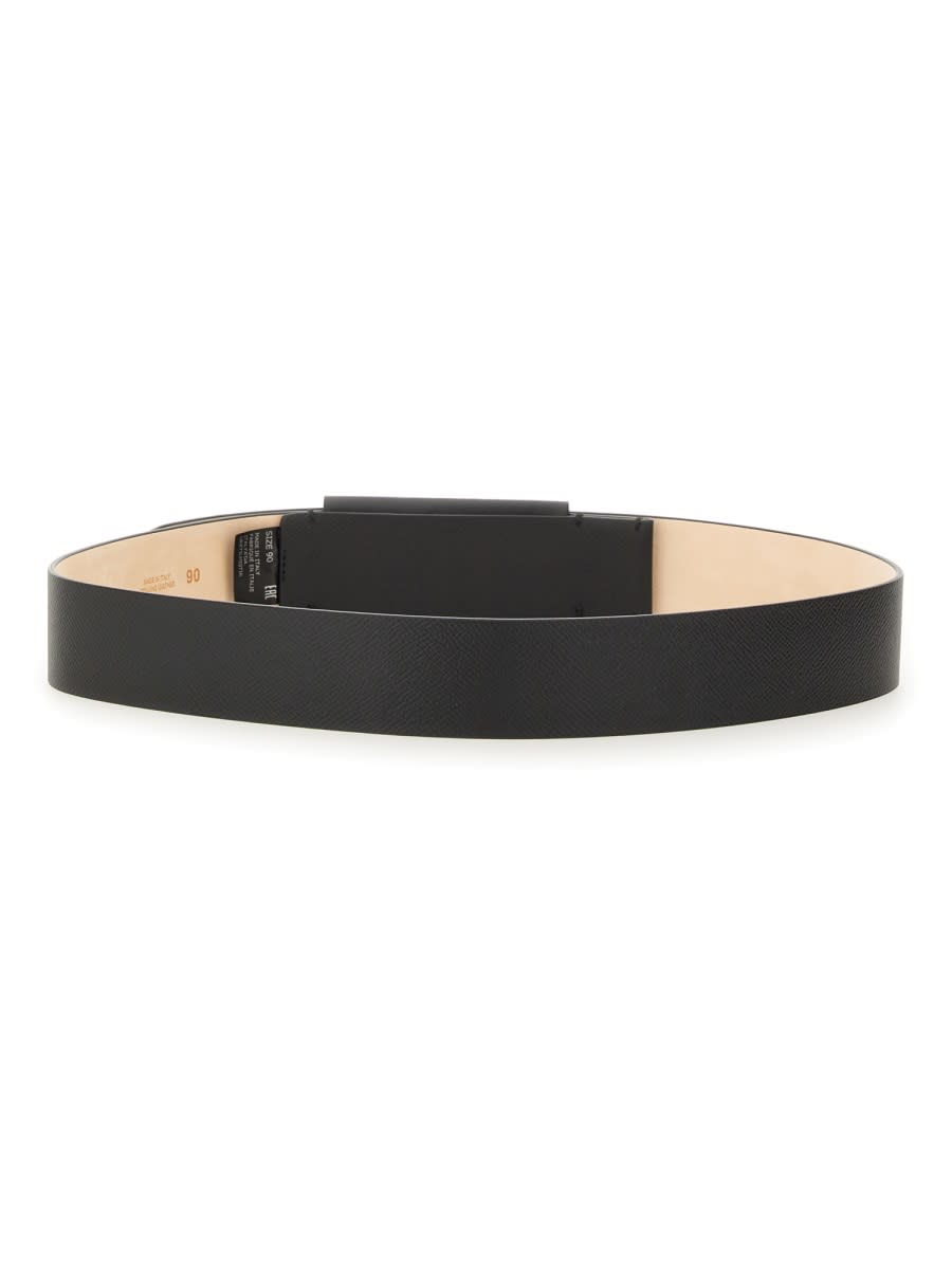 Maison Margiela Leather Belt In Black