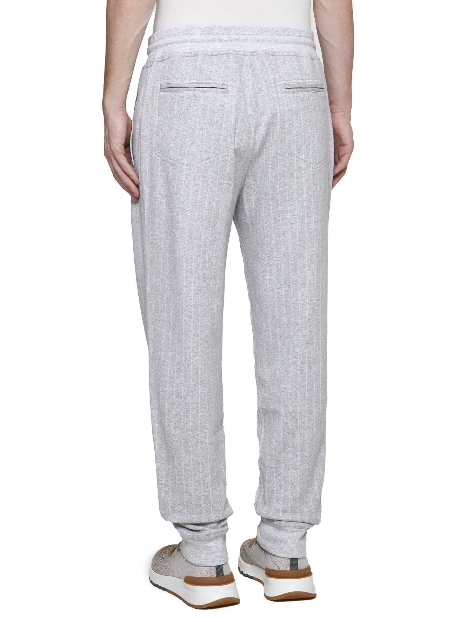 Shop Brunello Cucinelli Pants In Grey