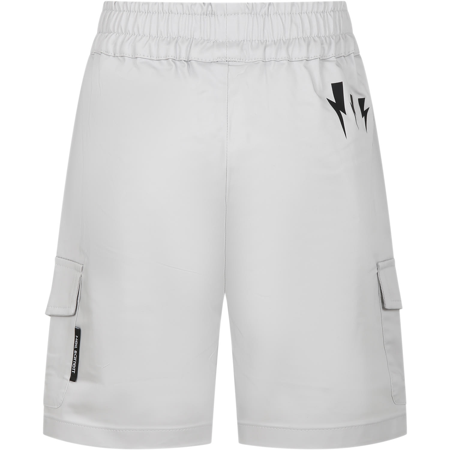 Shop Neil Barrett Grey Shorts For Boy