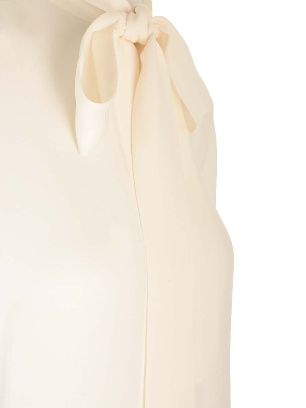 Shop Valentino Silk Georgette Blouse In White