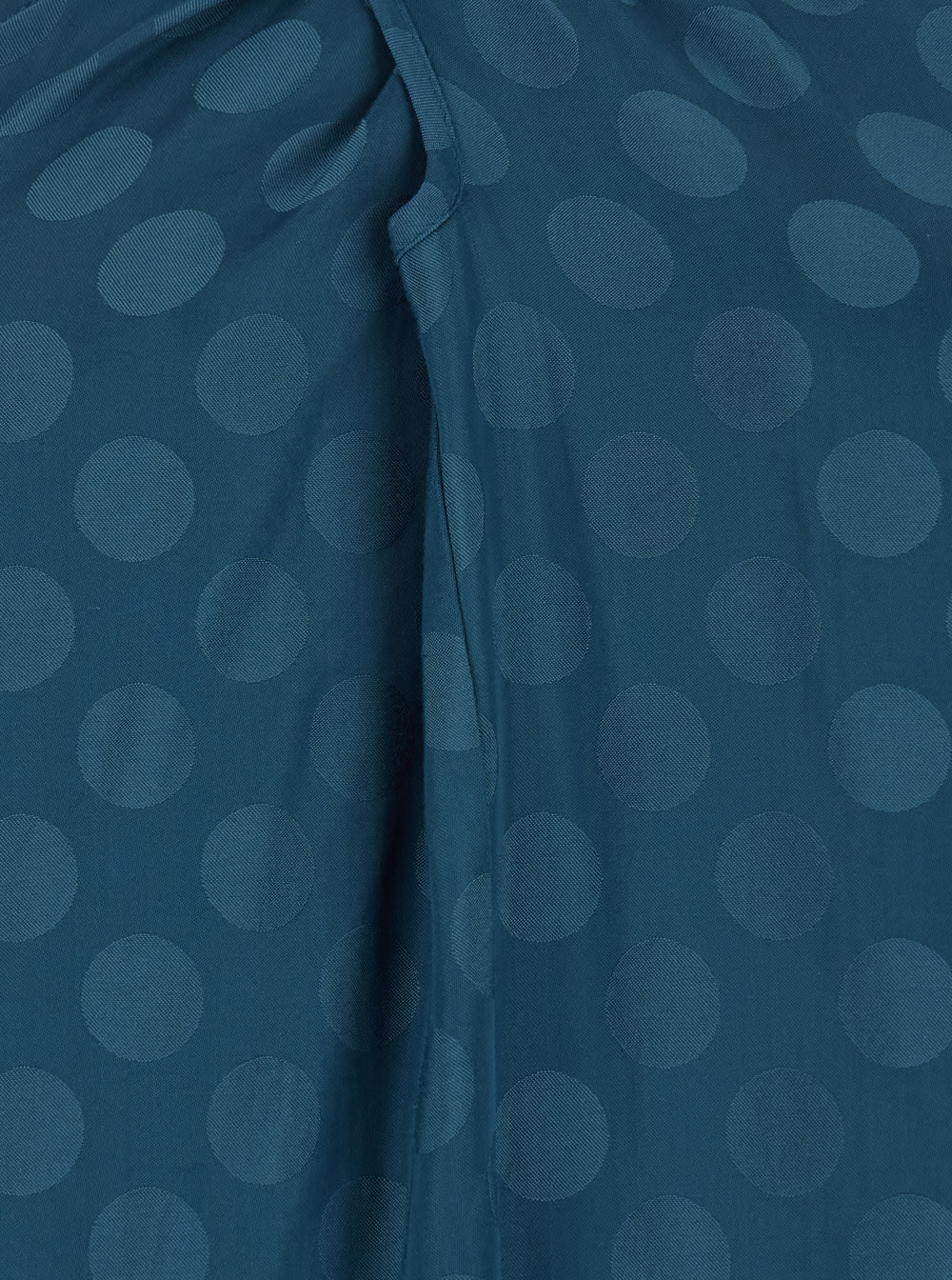Merci Blue Dress With Neckline On The Front And Polka Dot Motif In Fabric Woman In Blue