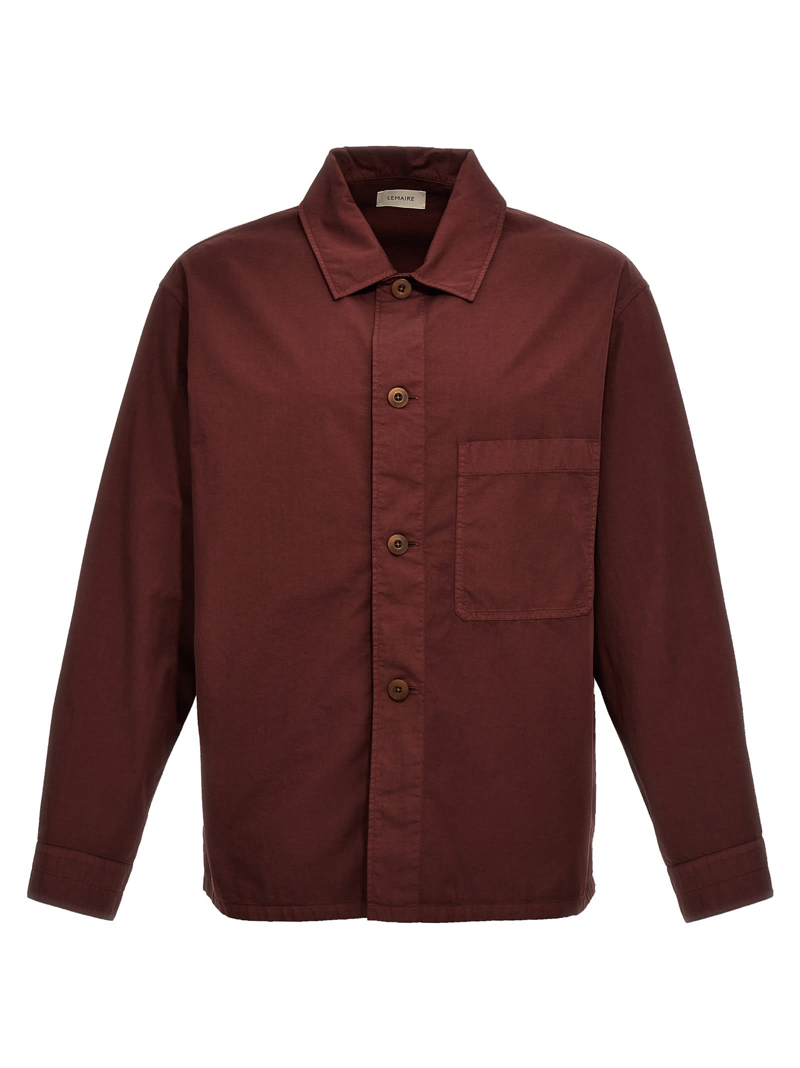 Shop Lemaire Ls Pyjama Shirt In Brown