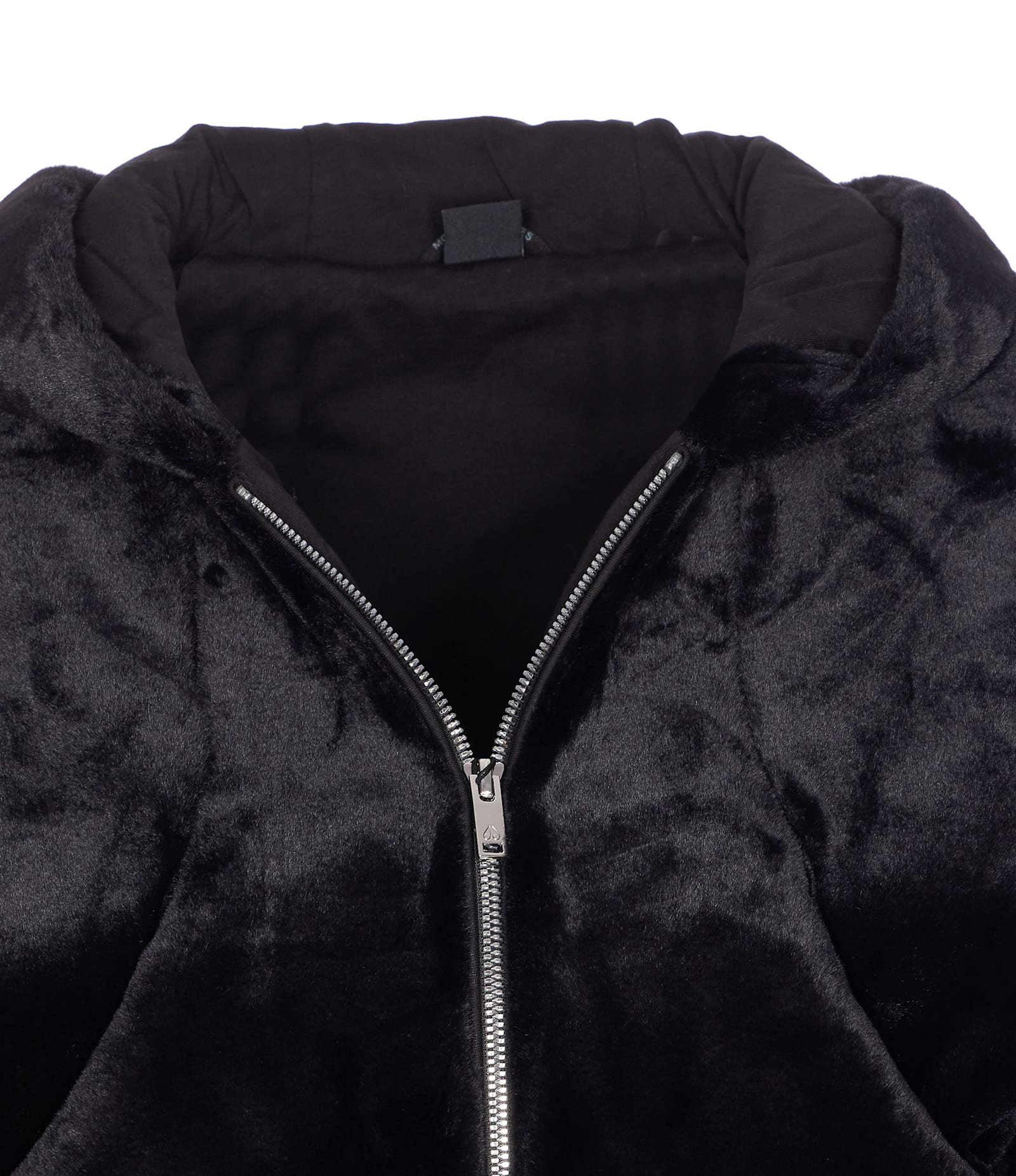 Moose Knuckles Hooded Jacket With Elasticized Waist And Pockets In Black