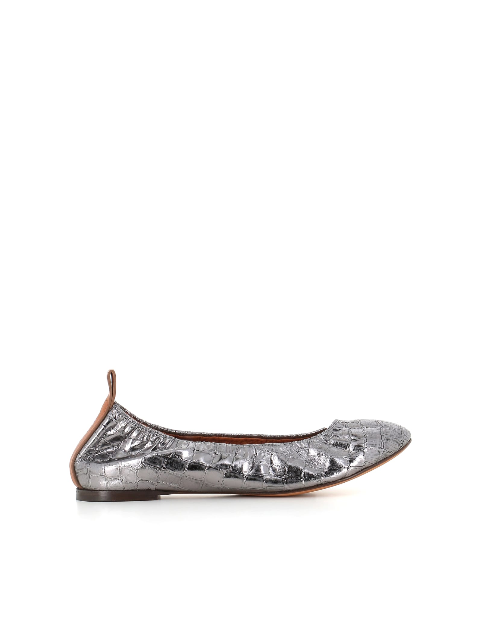 Shop Lanvin Ballerin In Silver