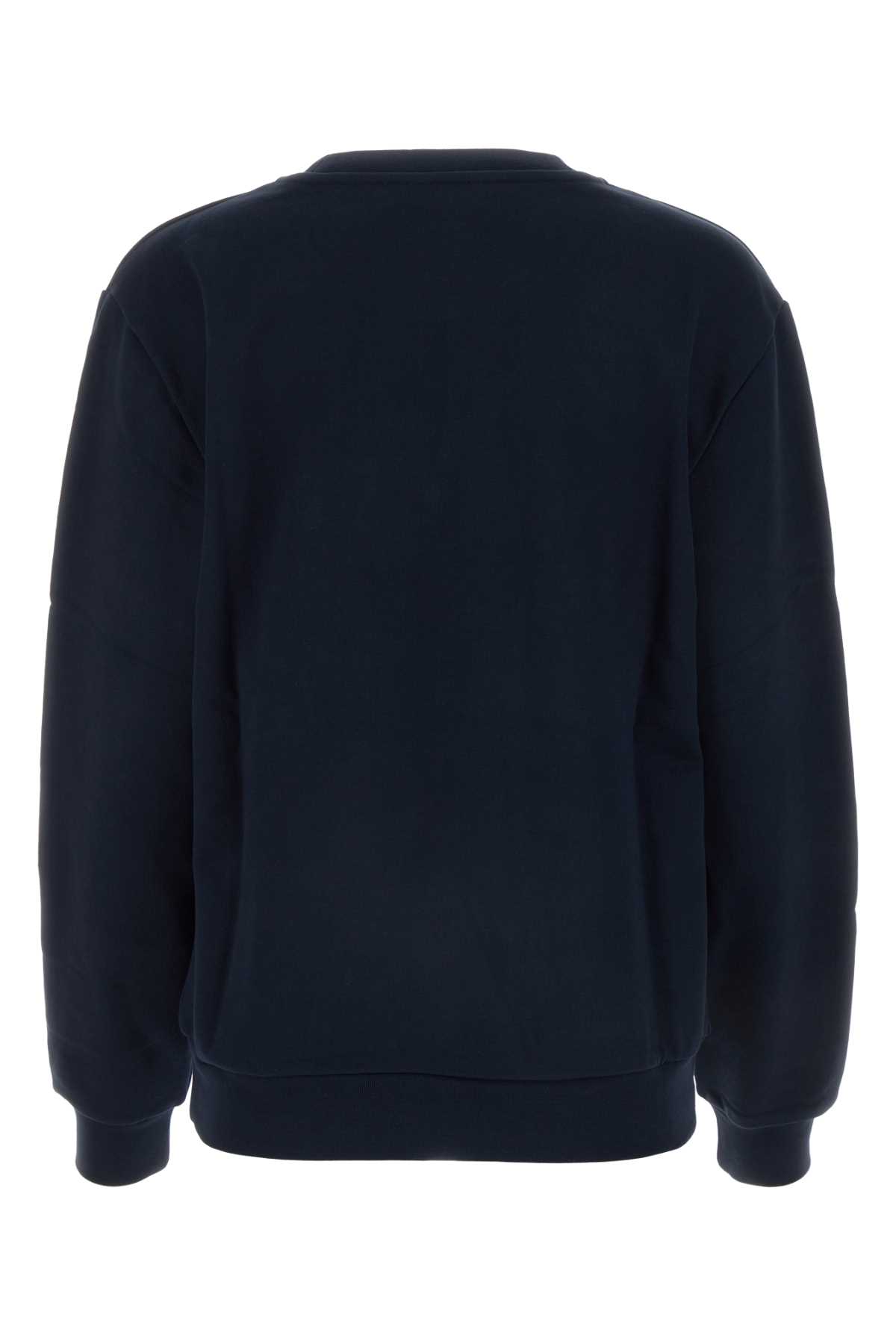 Shop Apc Midnight Blue Cotton Sweatshirt In Darknavyecru