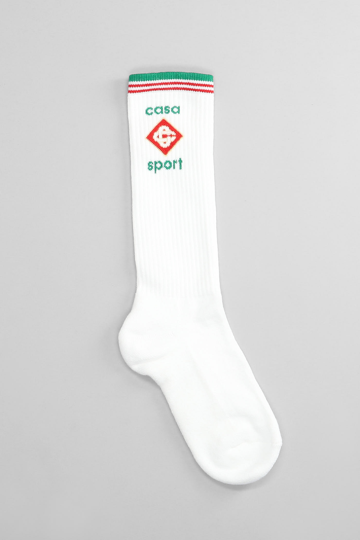 Shop Casablanca Socks In White Cotton