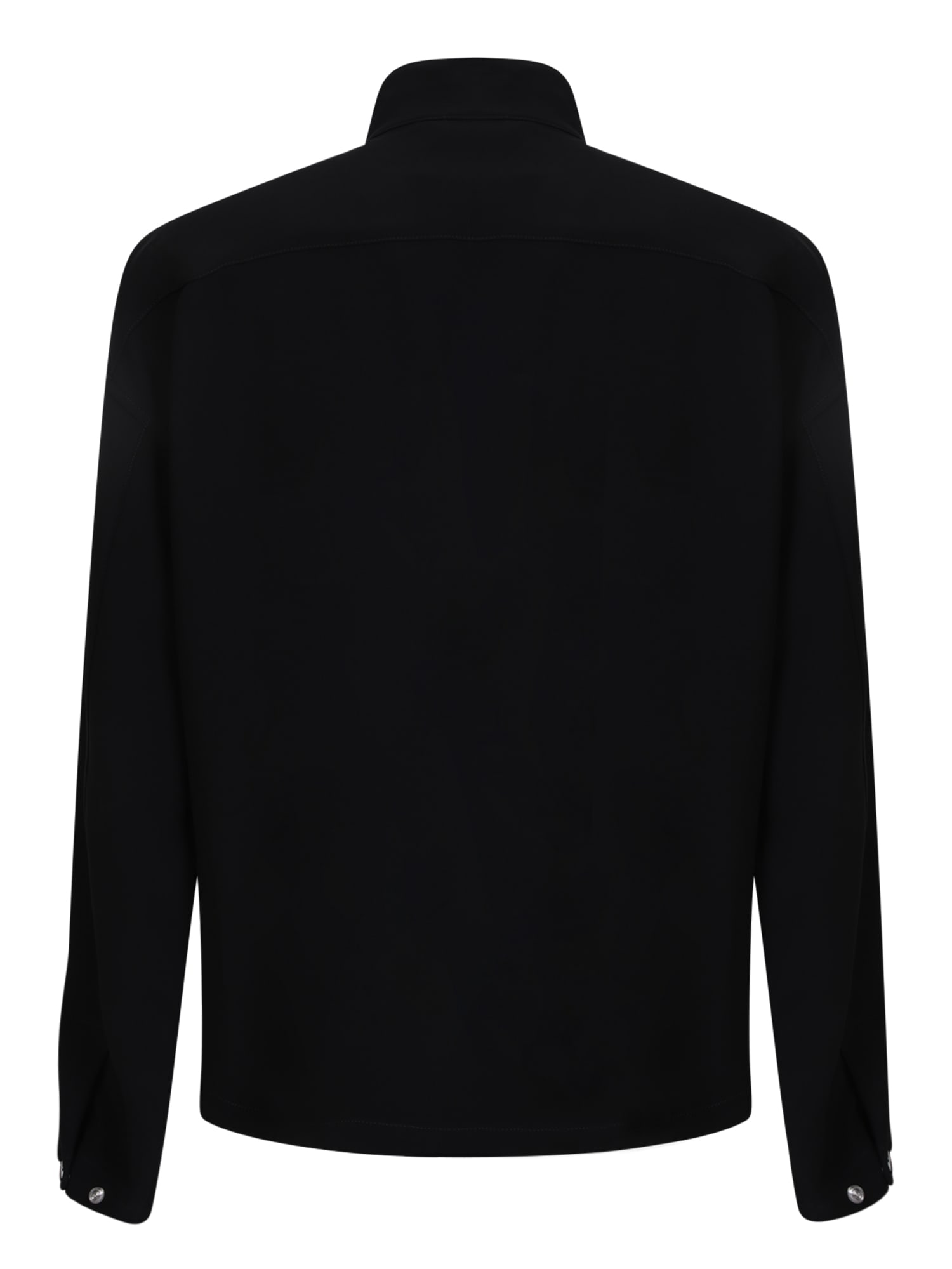 Alexander Mcqueen High Necked Ziped Jacket In Black