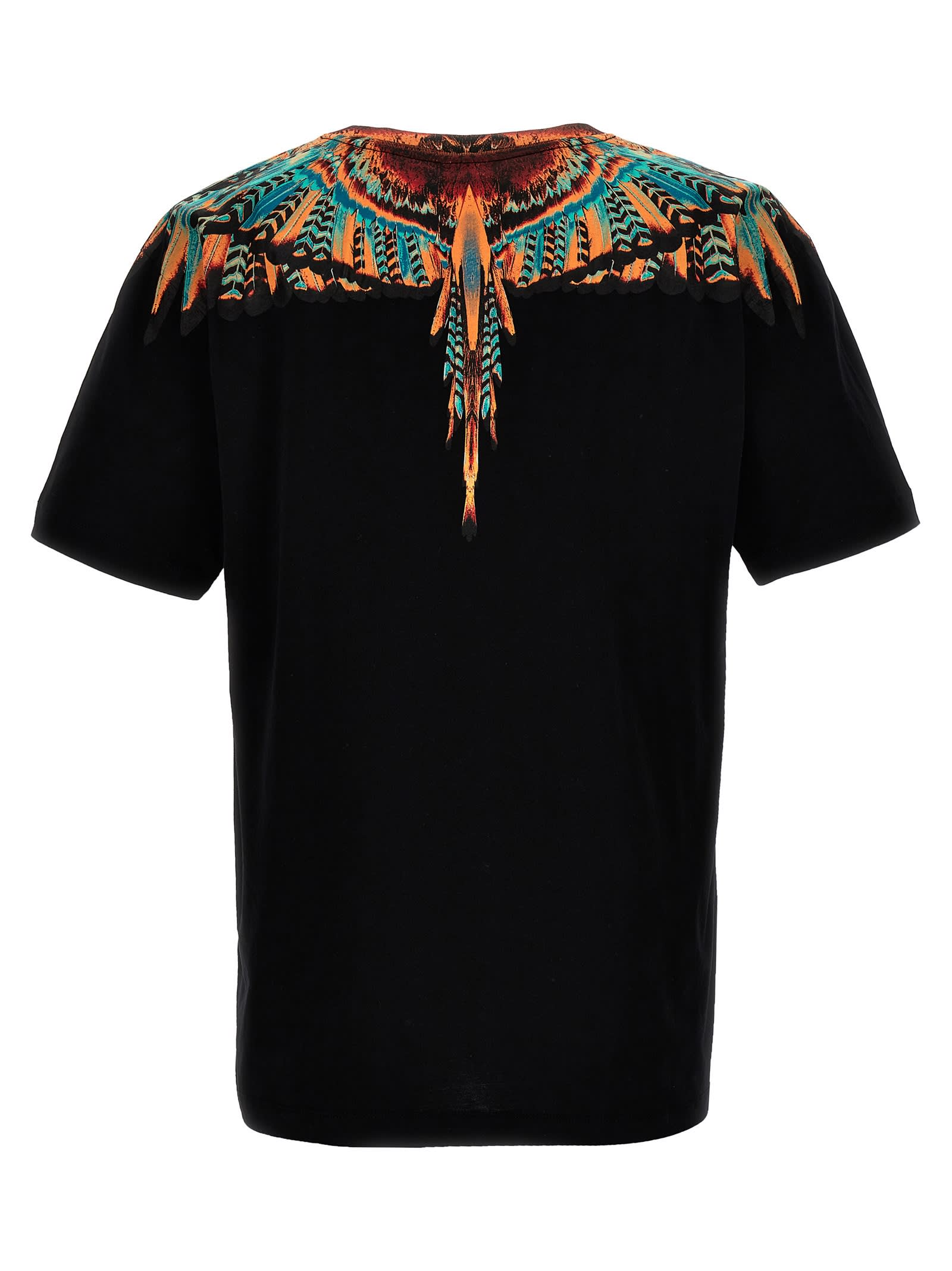 Shop Marcelo Burlon County Of Milan Grizzly Wings T-shirt In Brown