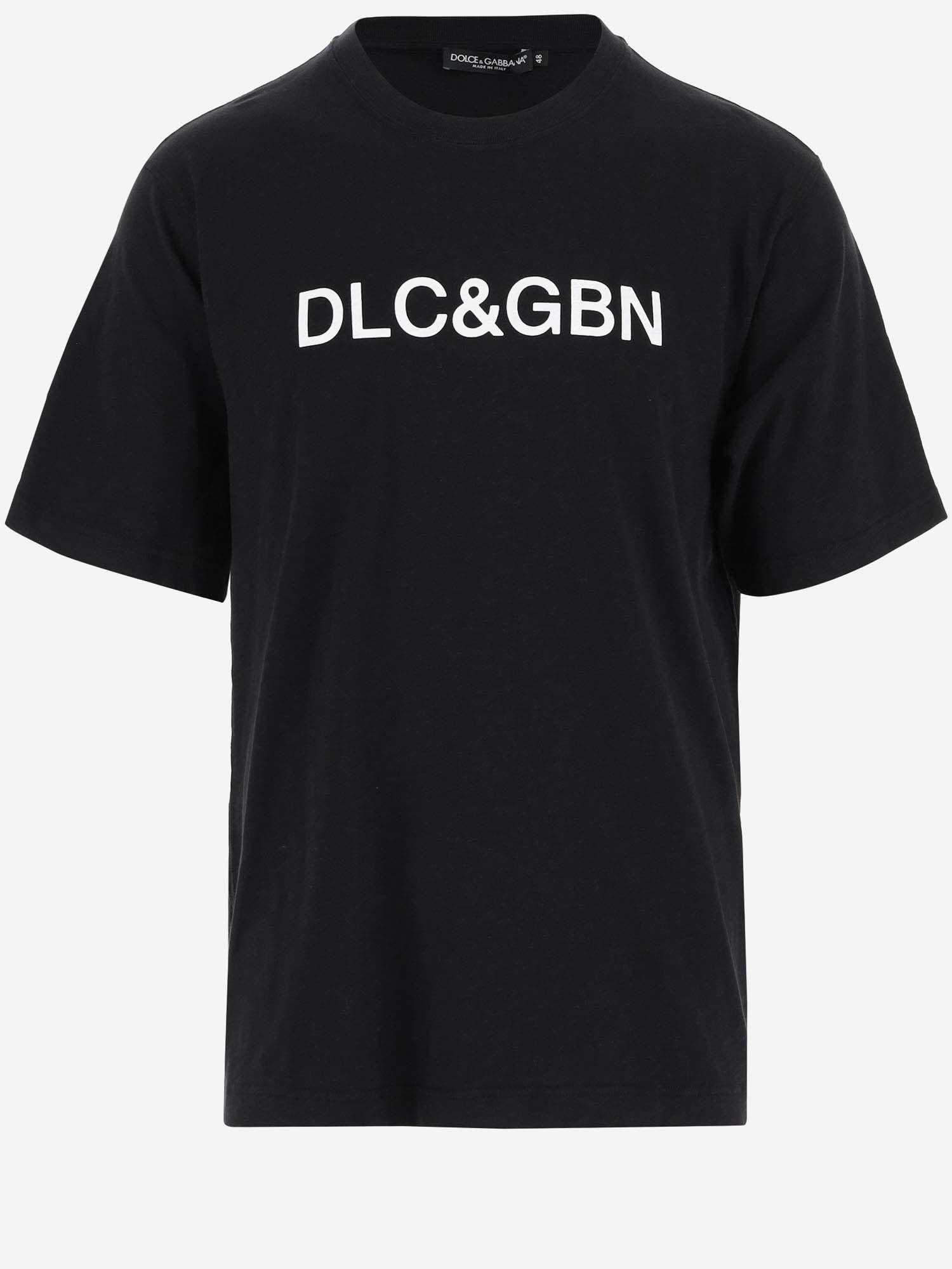 Shop Dolce & Gabbana Cotton T-shirt With Logo In Black