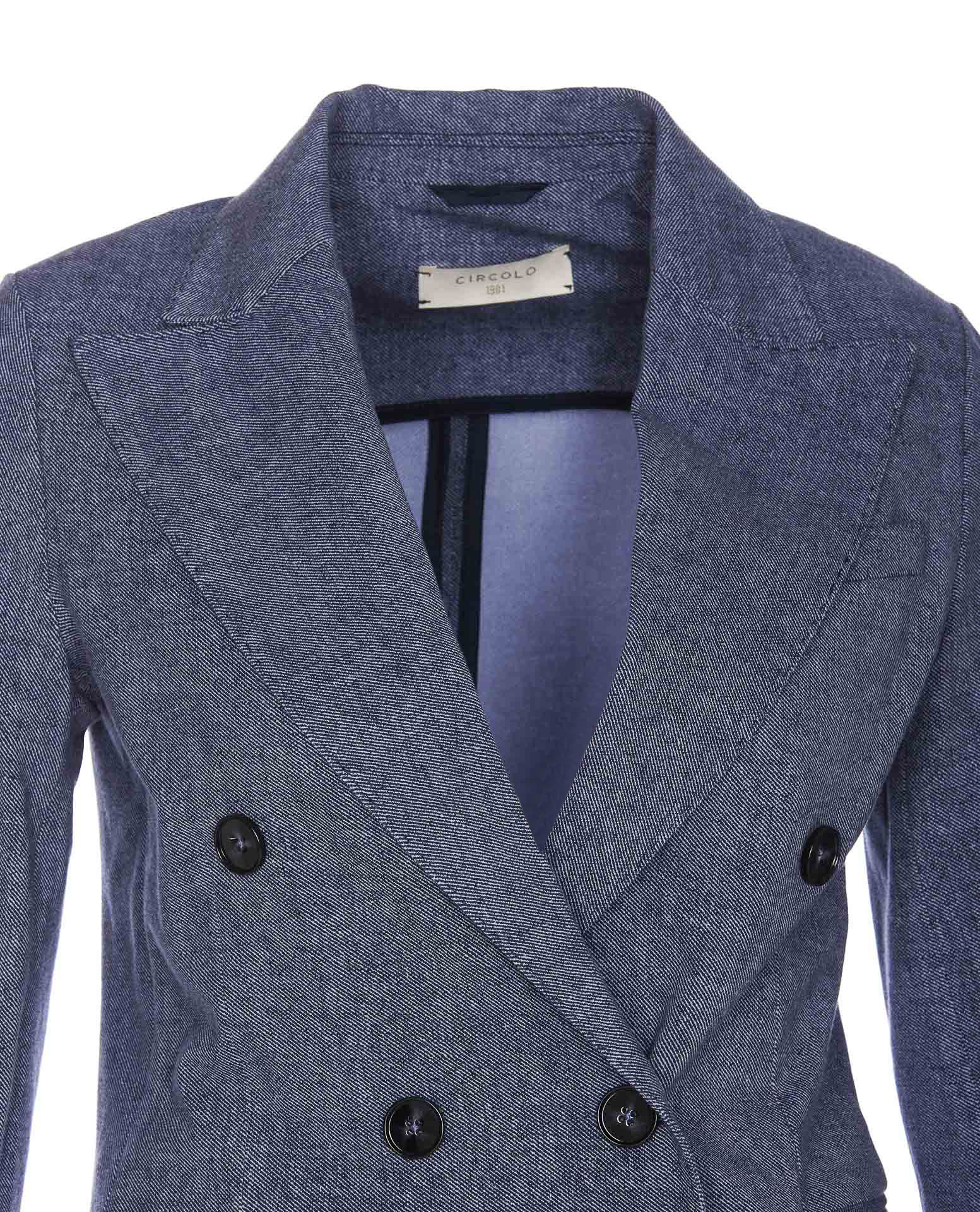 Shop Circolo 1901 Double Breasted Buttons Jacket In Blue