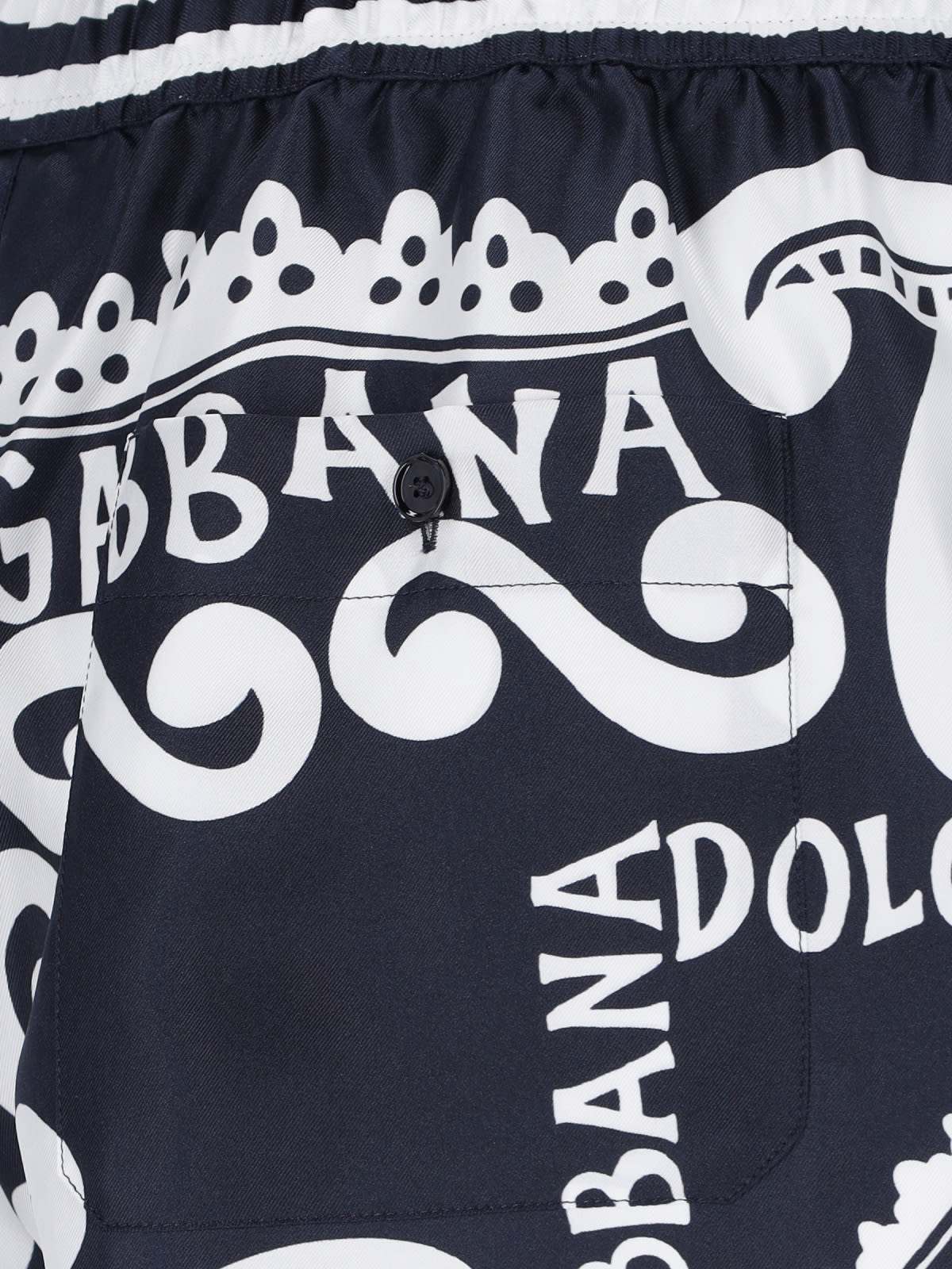 Shop Dolce & Gabbana Stampa Marina Shorts In Blue