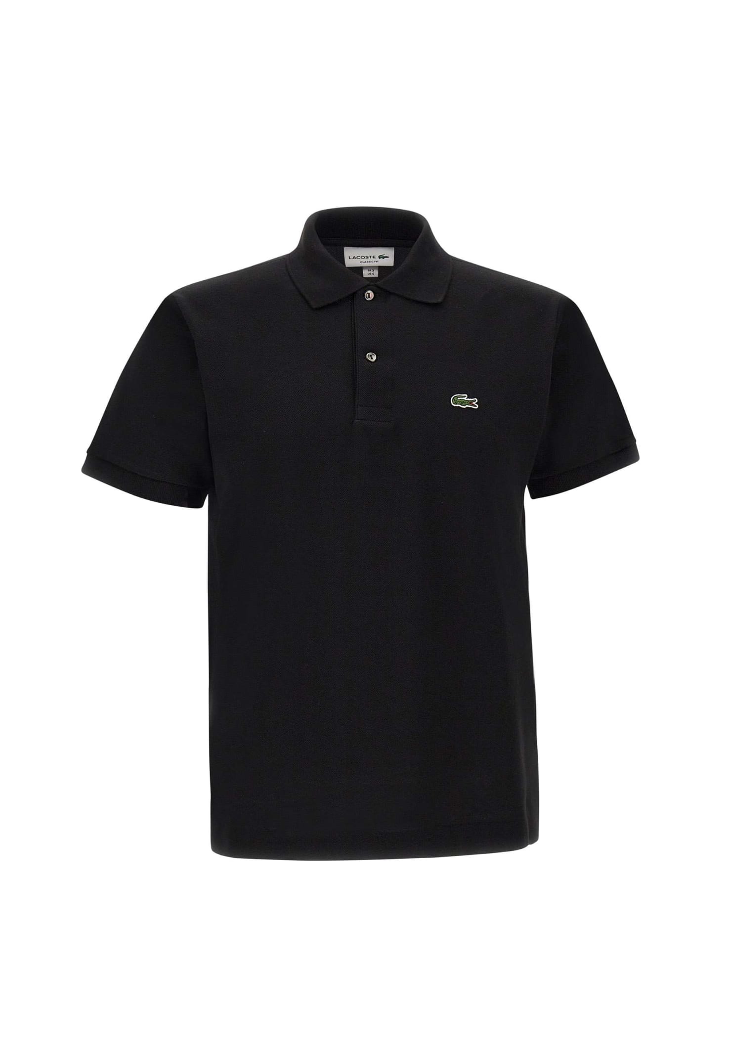 Shop Lacoste Cotton Polo Shirt In Black