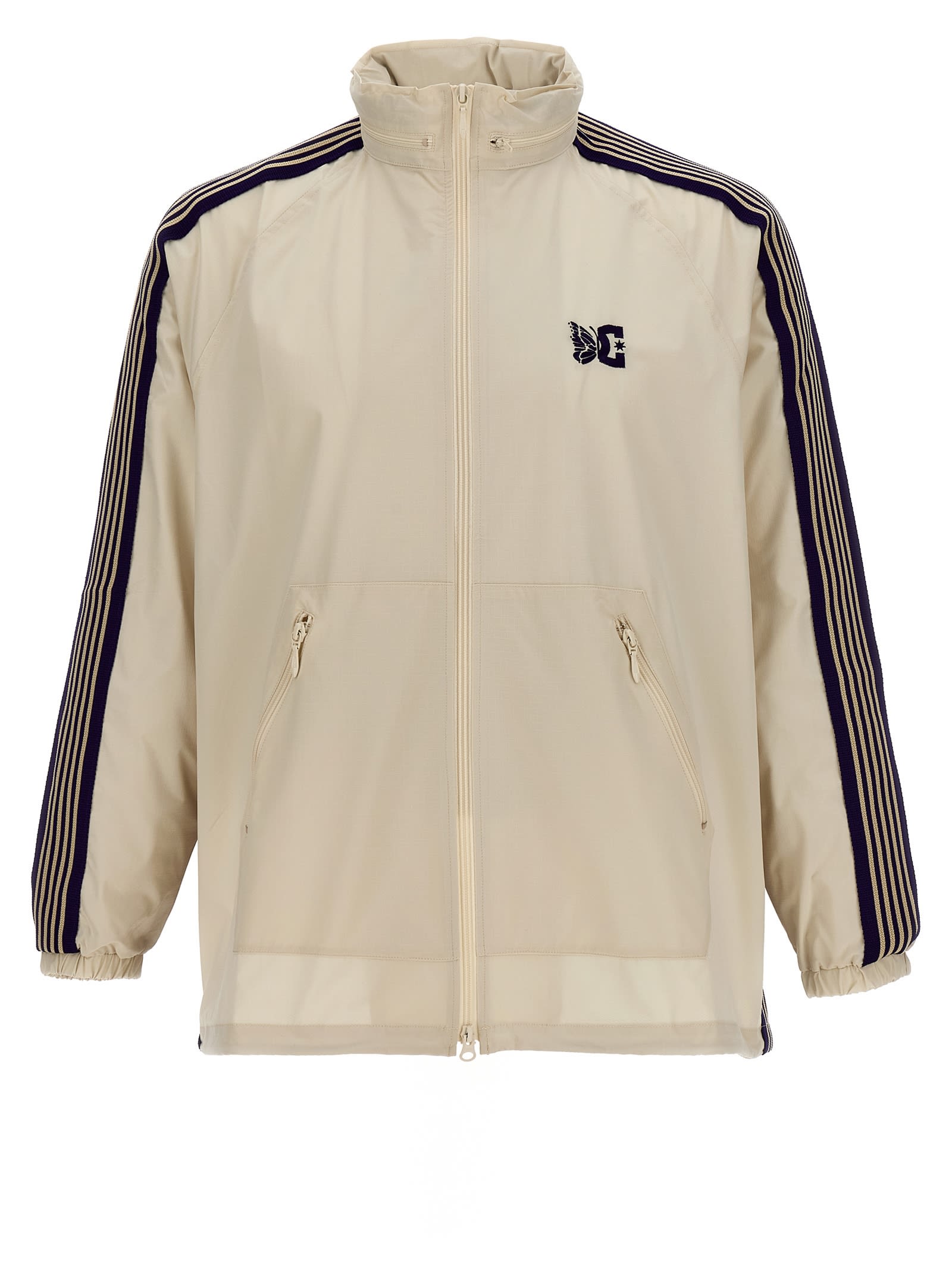 Needles Logo Embroidery Jacket In White | ModeSens