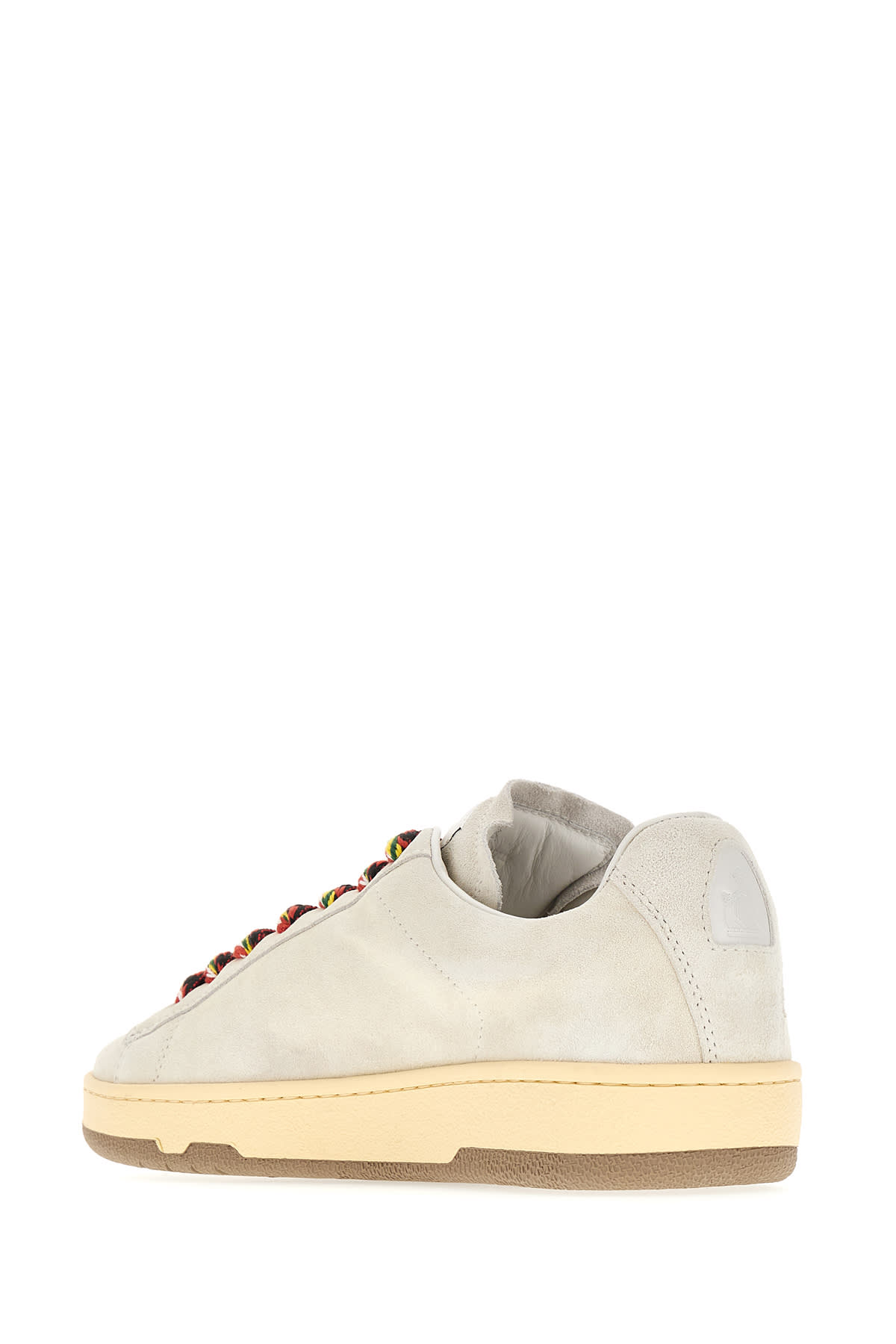 Shop Lanvin Chalk Suede Curb Lite Sneakers In 00