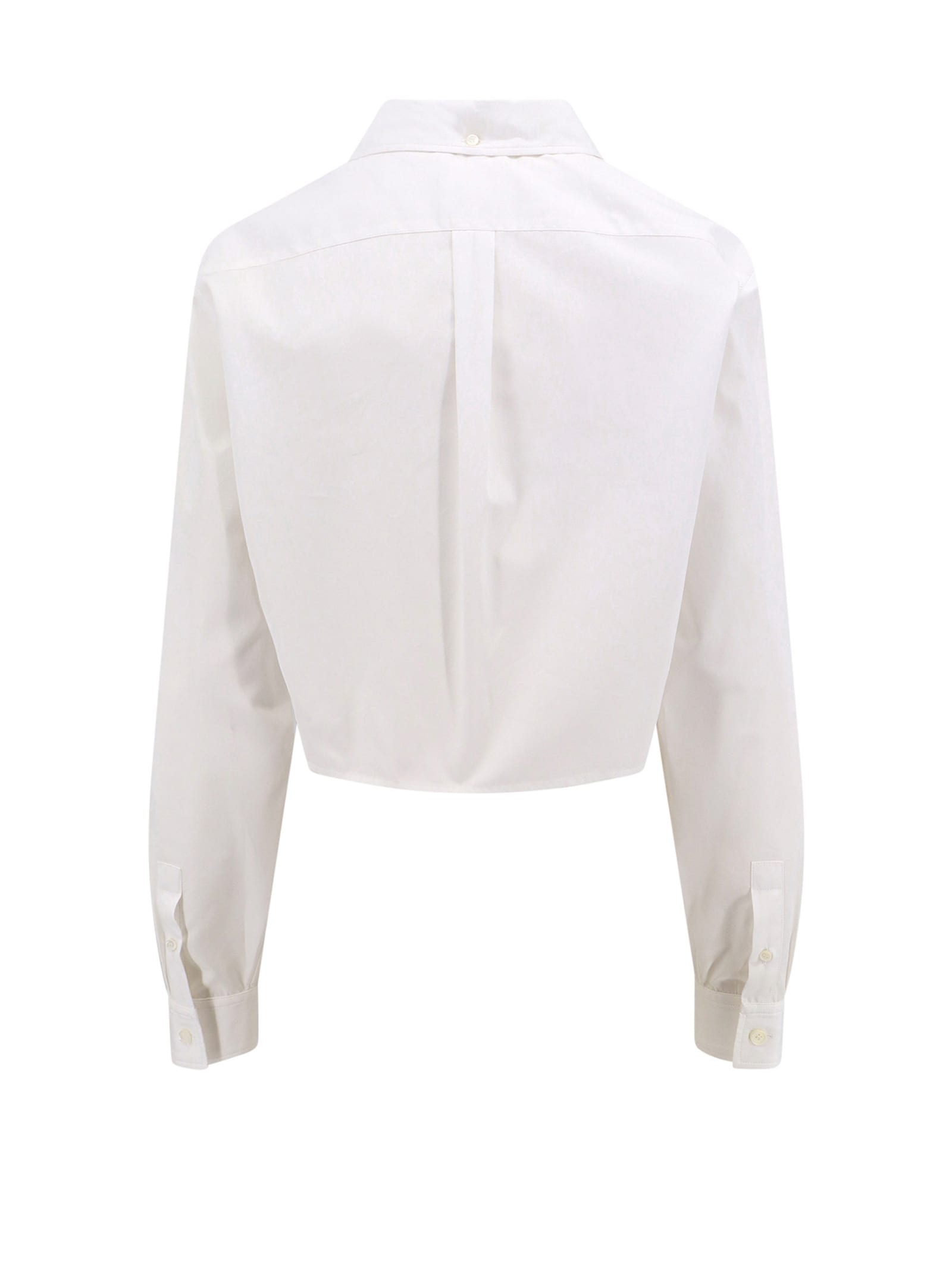 Shop Givenchy Short Poplin Shirt In White