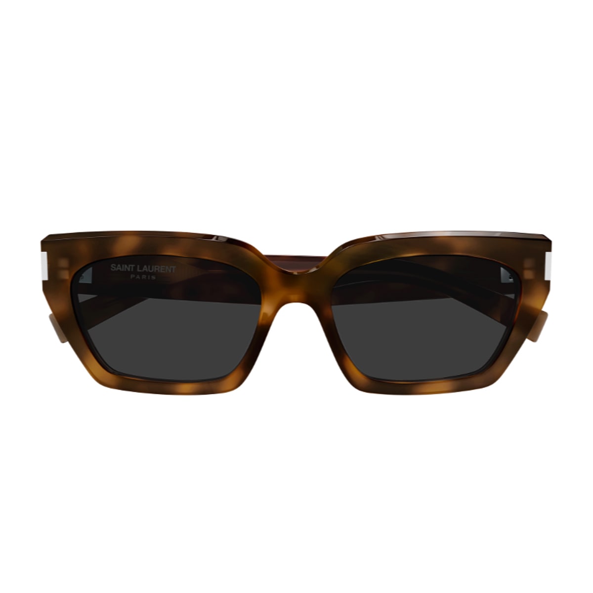 Saint Laurent Sl 826 Page Linea Corner Angle 002 Havana Grey Sunglasses In Brown