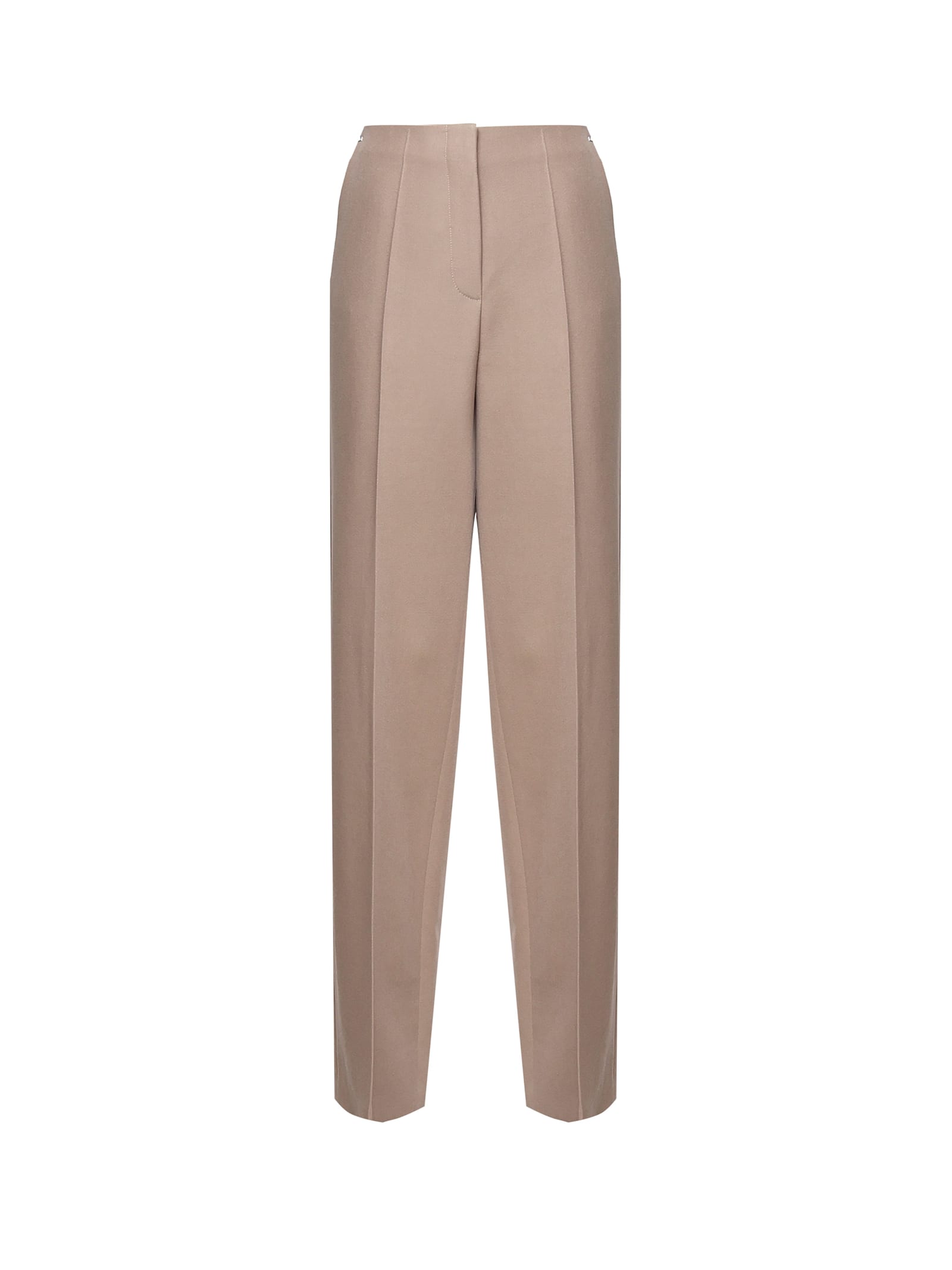 Shop Fendi Virgin Wool Trousers In Portabella